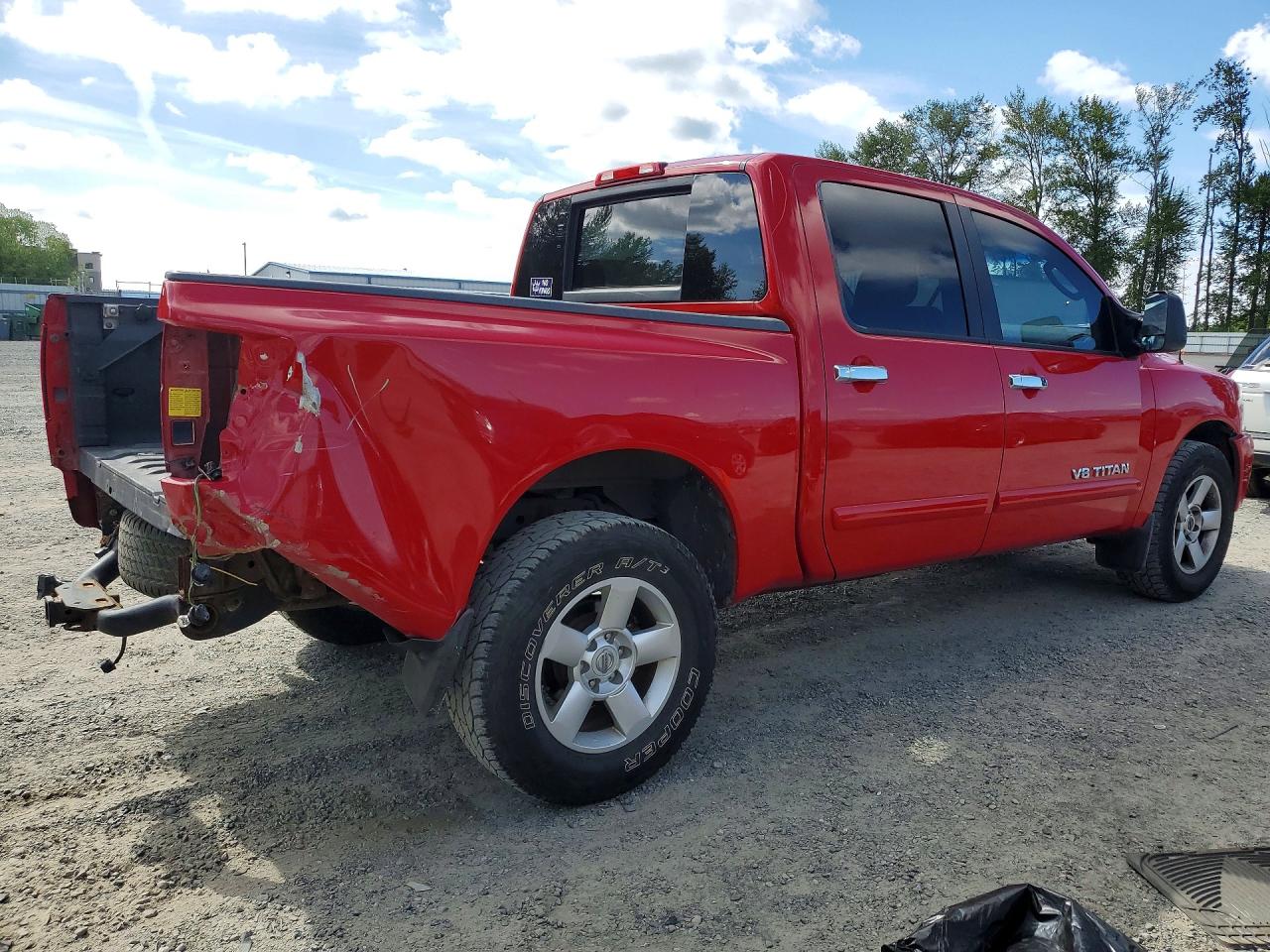 2007 Nissan Titan Xe Red vin: 1N6AA07BX7N243334