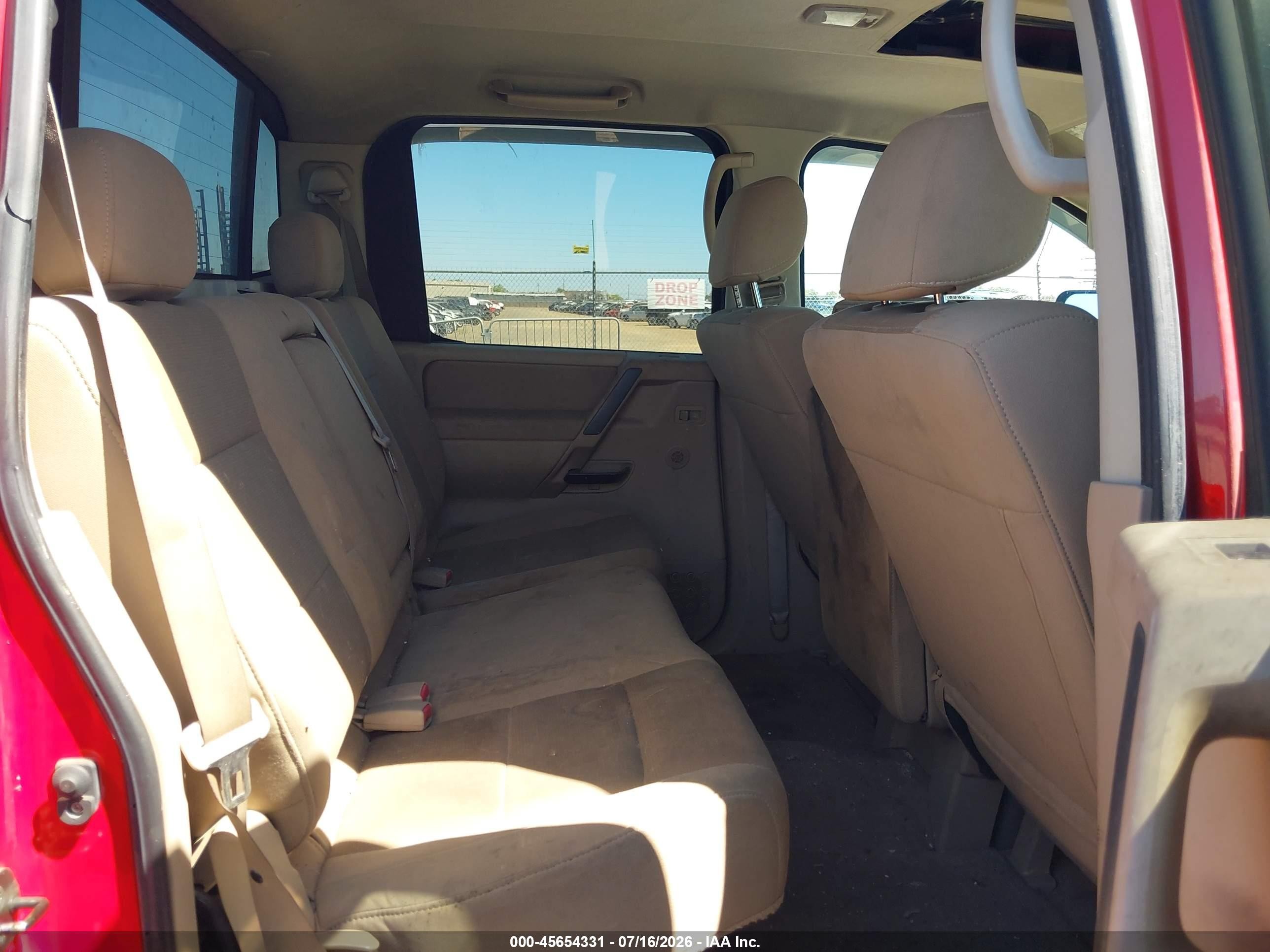 2008 Nissan Titan Xe Red vin: 1N6AA07C08N307570