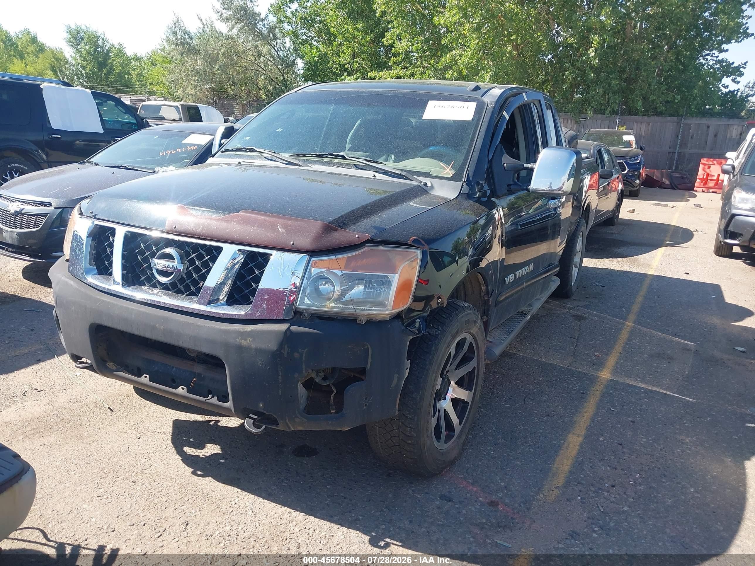 2008 Nissan Titan Le/pro-4x/se/xe Black vin: 1N6AA07C38N350560