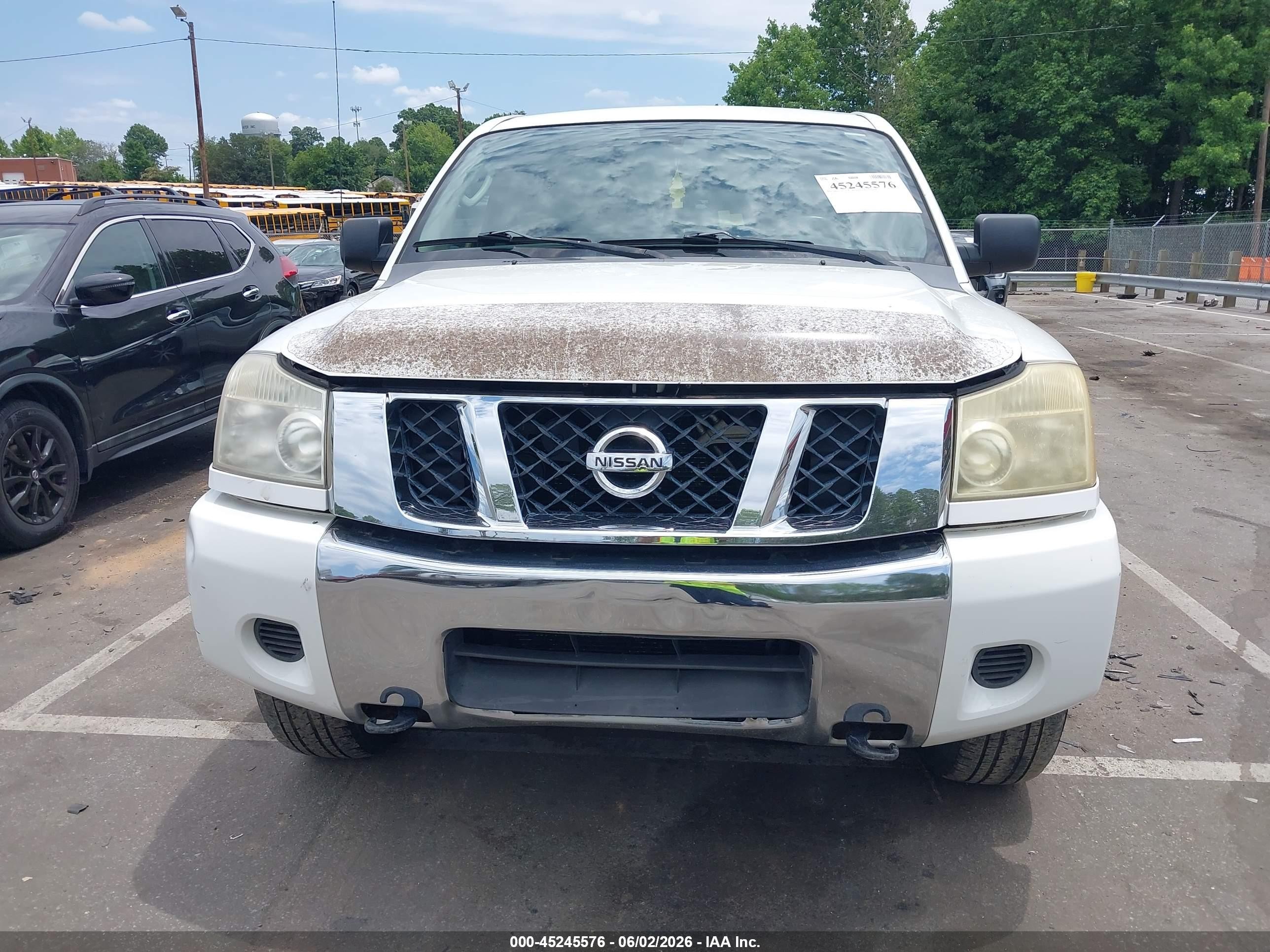 2009 Nissan Titan Se White vin: 1N6AA07C39N307242