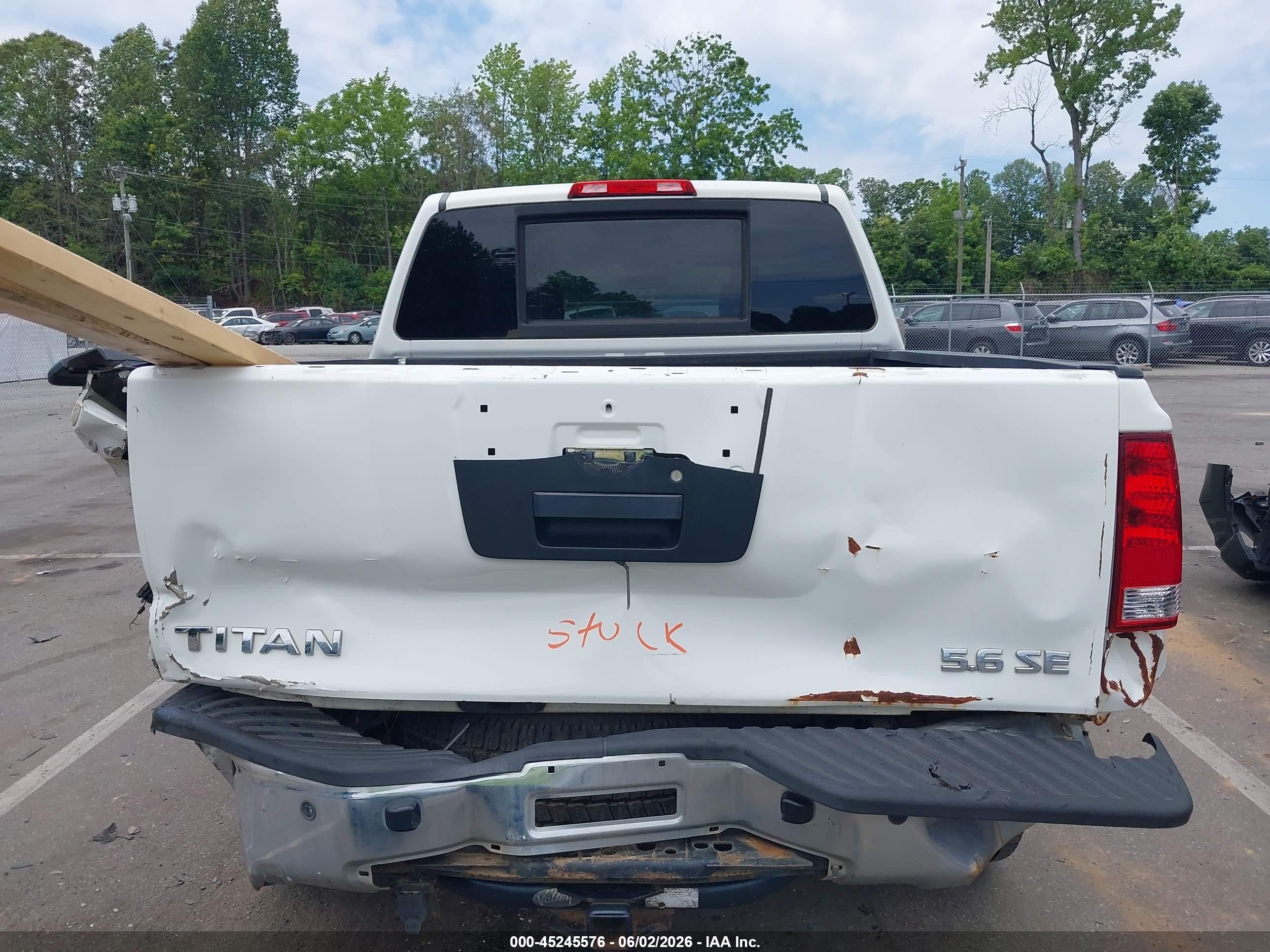 2009 Nissan Titan Se White vin: 1N6AA07C39N307242