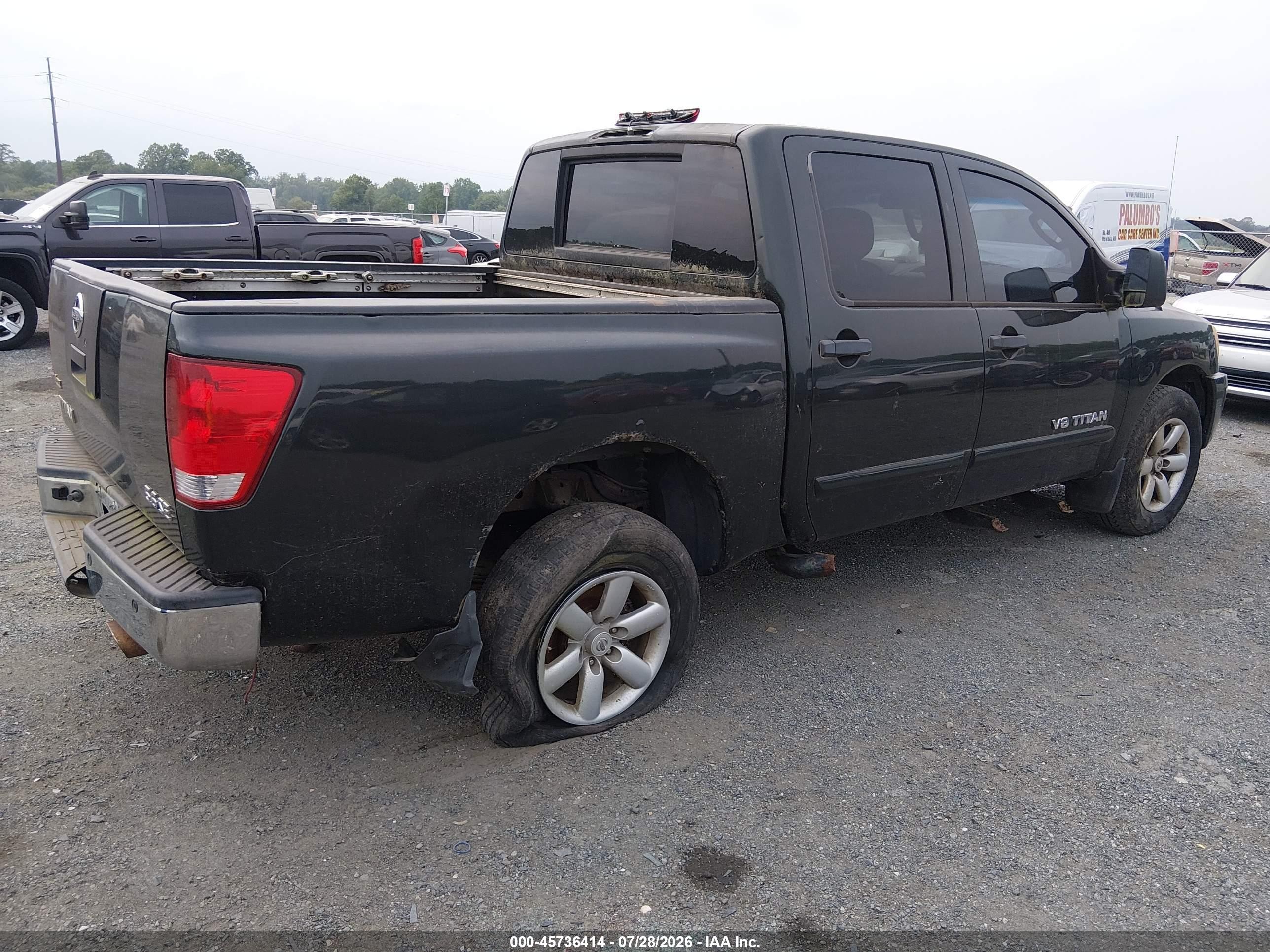 2008 Nissan Titan Se Green vin: 1N6AA07C68N335194
