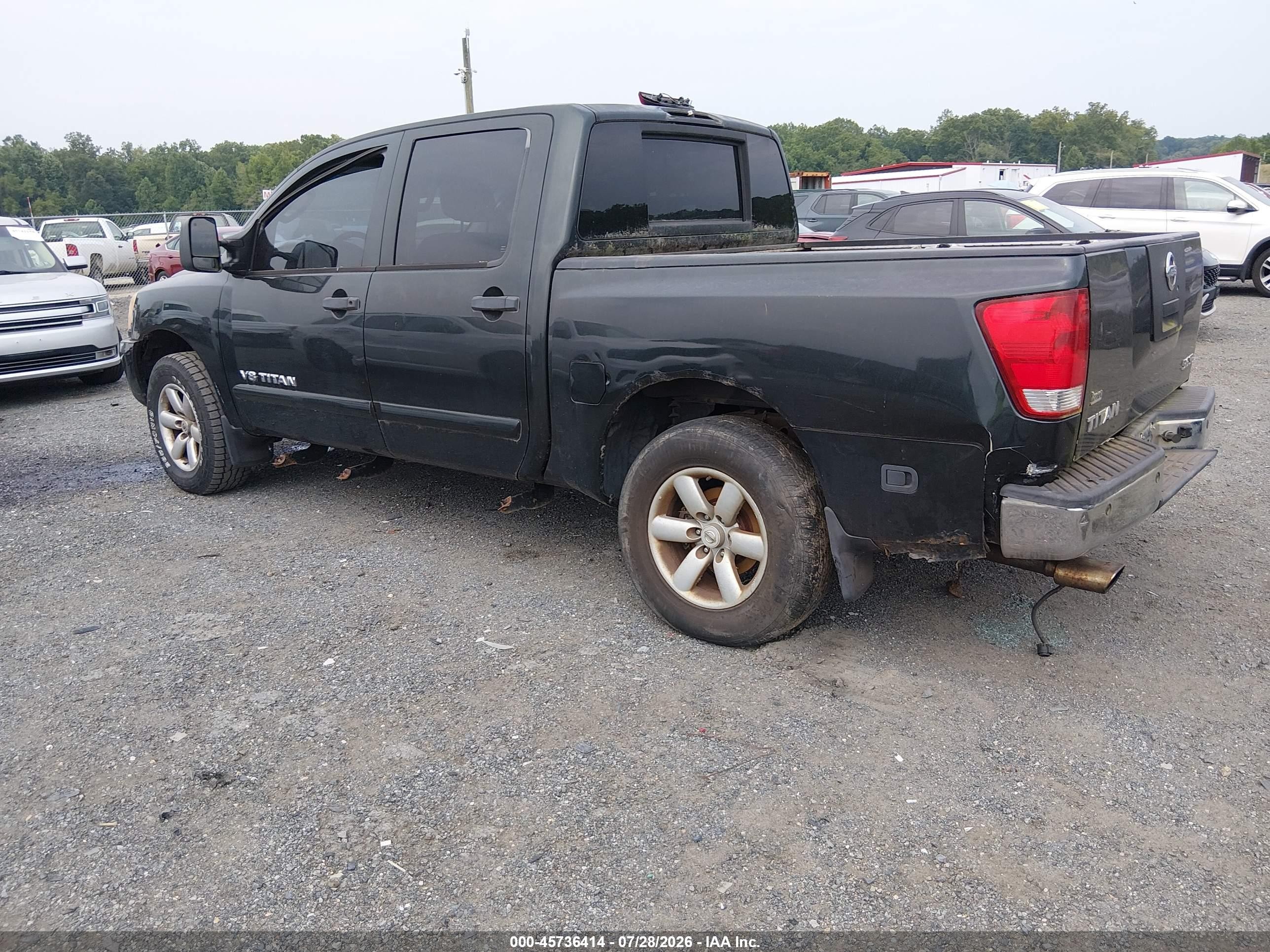 2008 Nissan Titan Se Green vin: 1N6AA07C68N335194