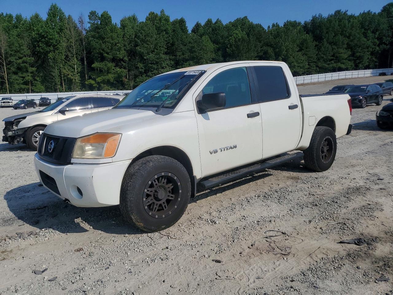 2009 Nissan Titan Xe White vin: 1N6AA07C69N302357