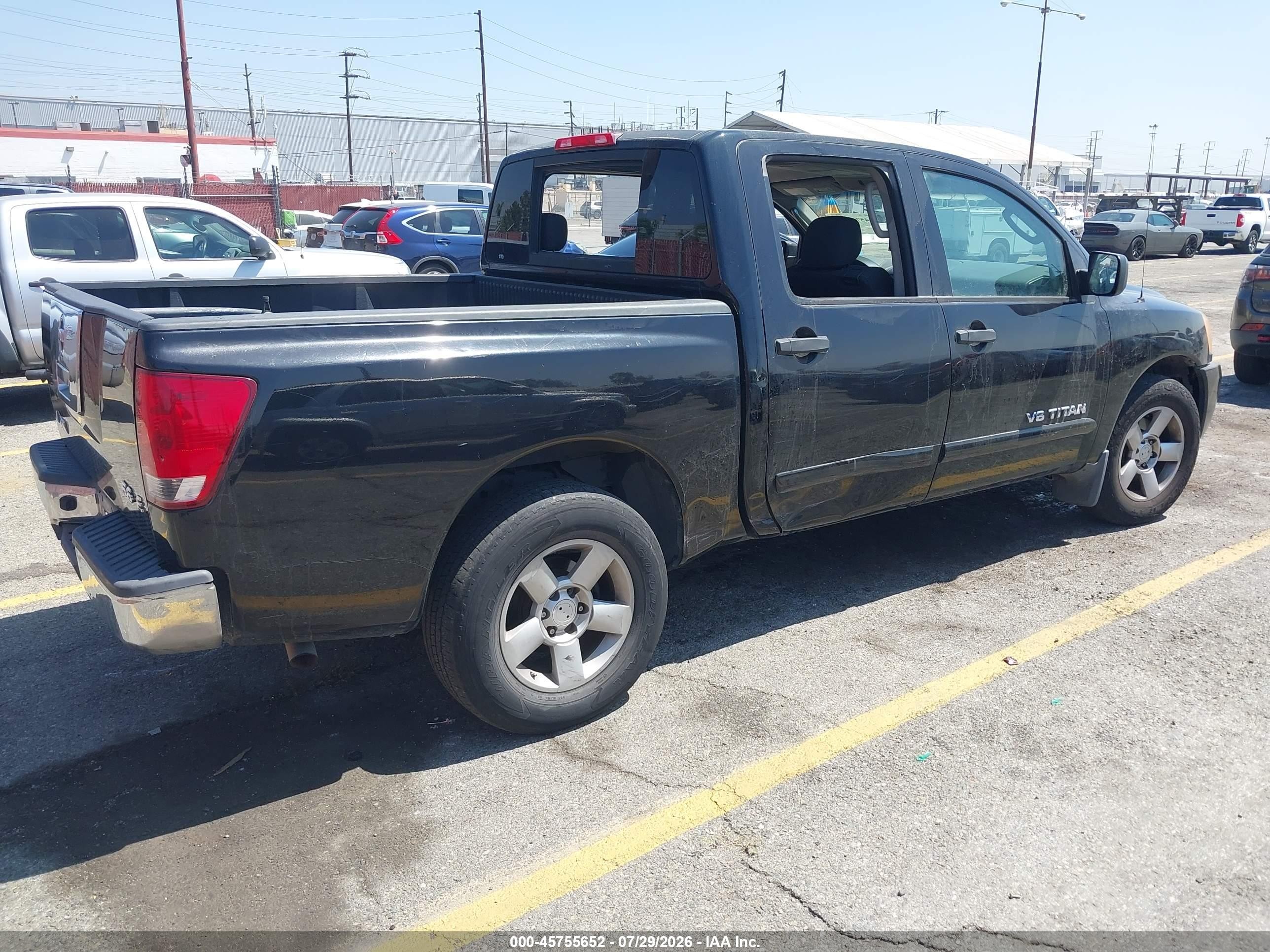 2008 Nissan Titan Se Black vin: 1N6AA07D08N316620