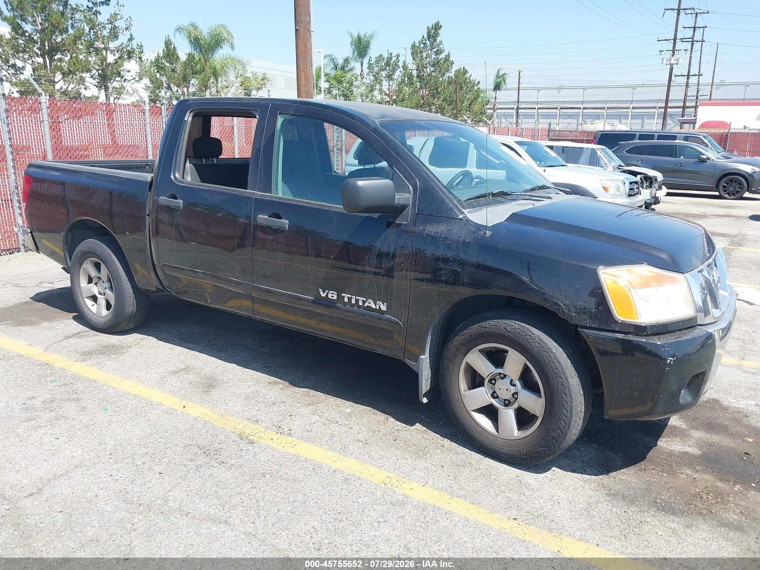 2008 Nissan Titan Se Black vin: 1N6AA07D08N316620