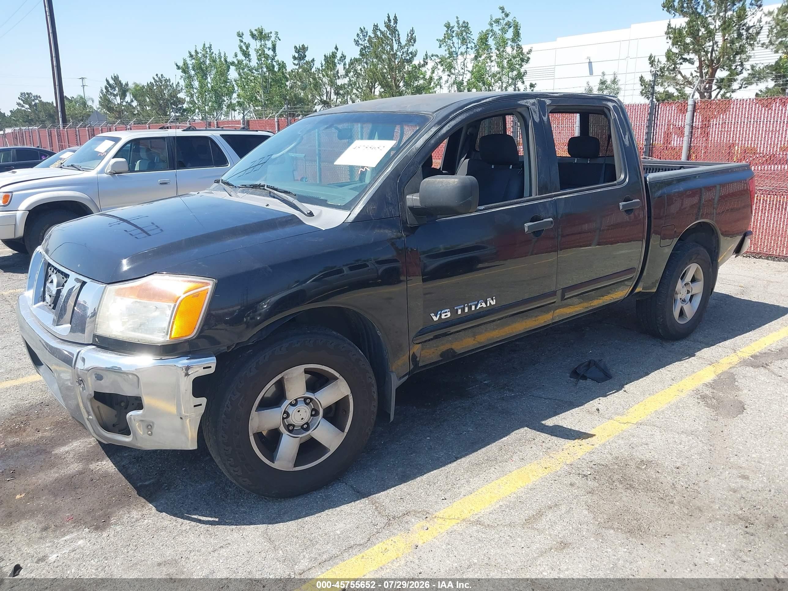 2008 Nissan Titan Se Black vin: 1N6AA07D08N316620