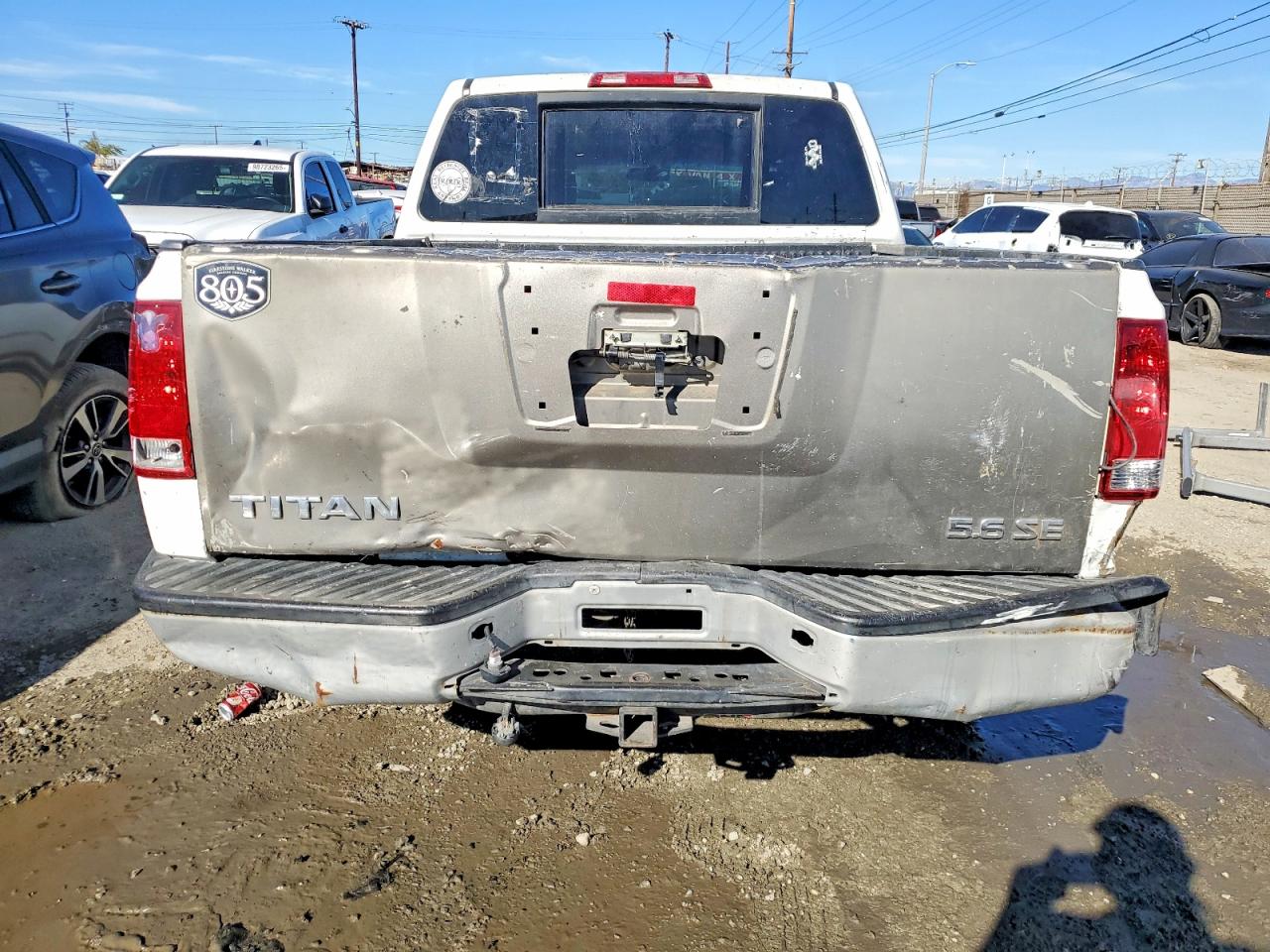 2008 Nissan Titan Xe White vin: 1N6AA07D08N325690