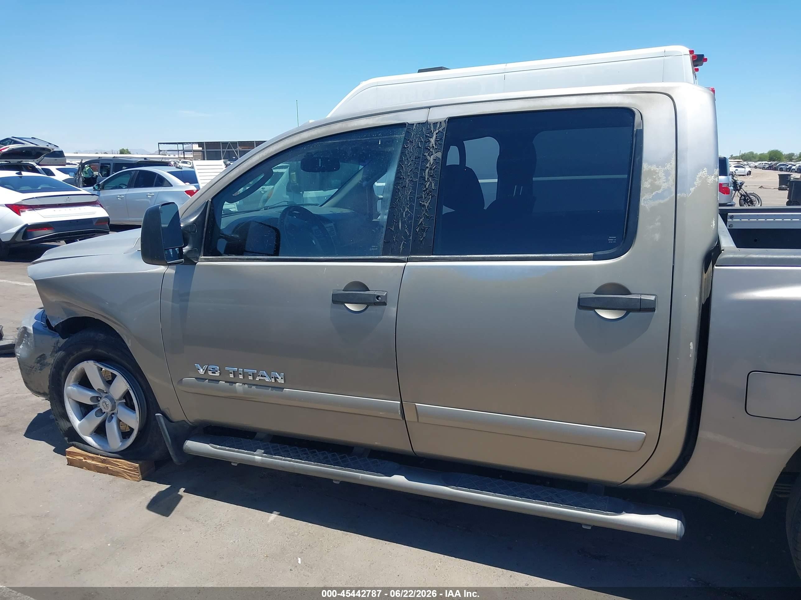 2008 Nissan Titan Se Beige vin: 1N6AA07D28N311662