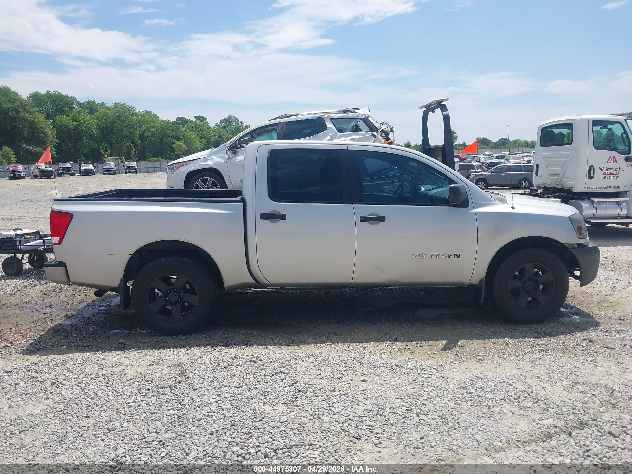 2008 Nissan Titan Xe Silver vin: 1N6AA07D28N332463