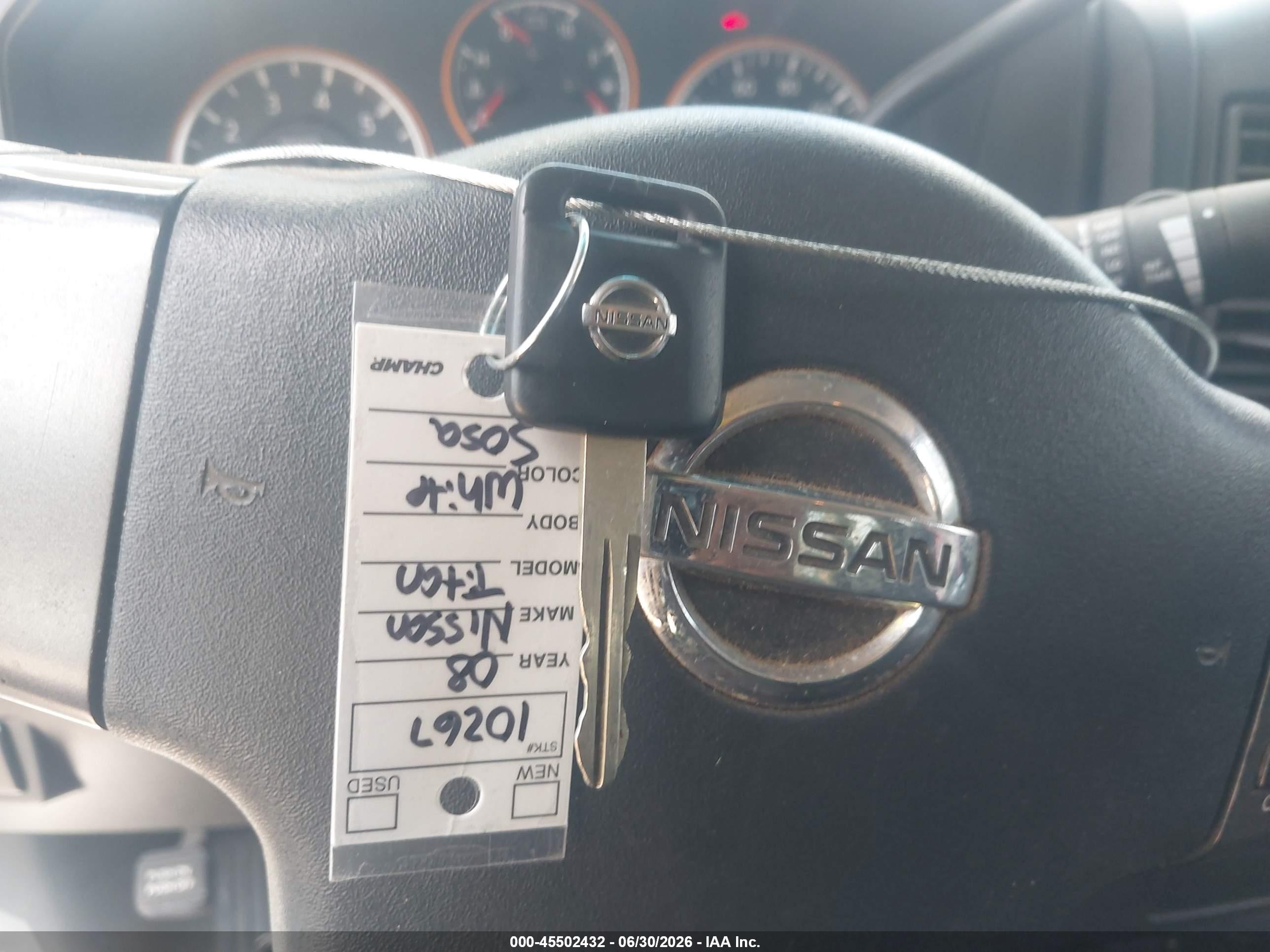 2008 Nissan Titan Xe Белый vin: 1N6AA07D48N325353