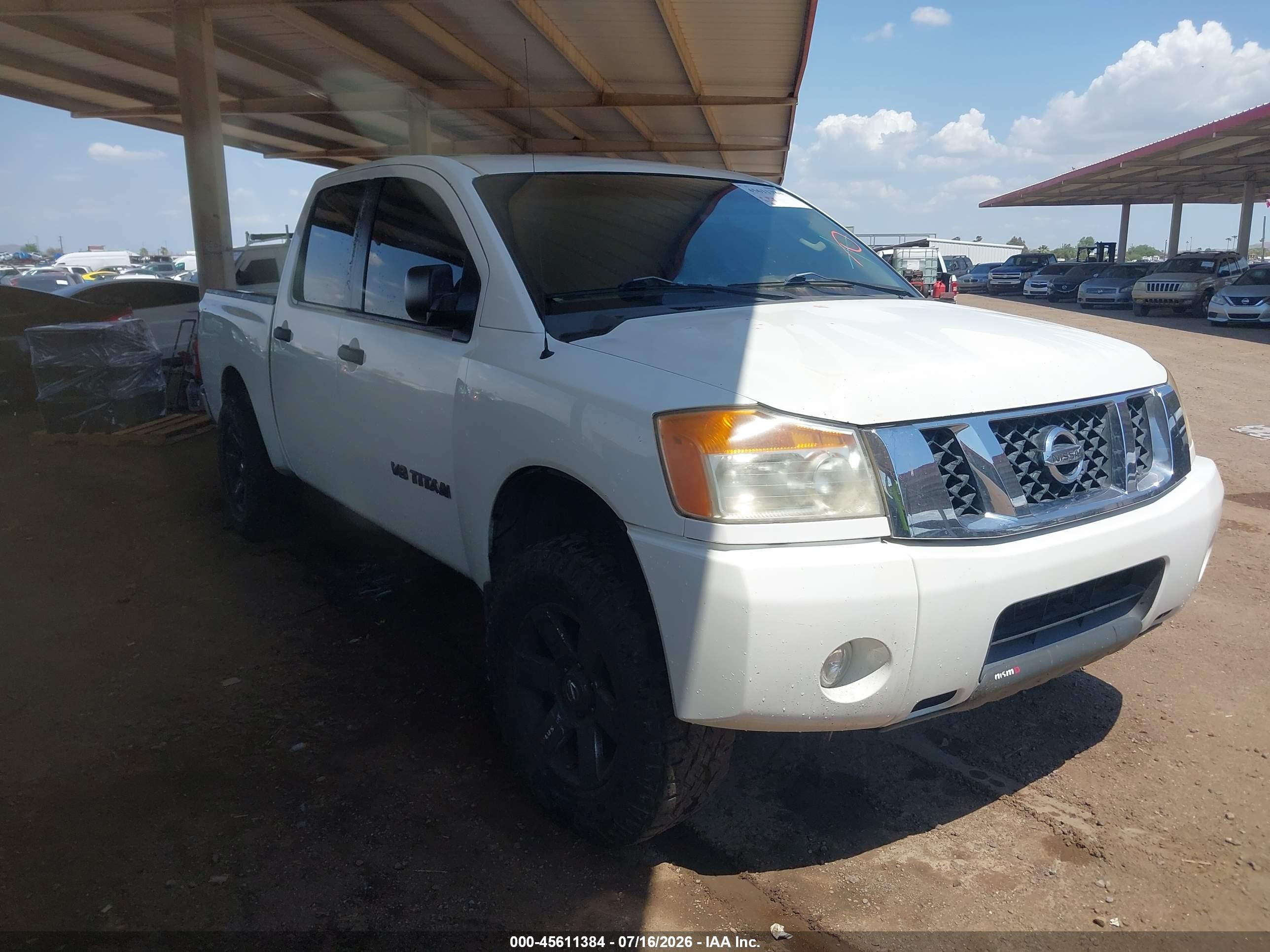 2009 Nissan Titan Xe Белый vin: 1N6AA07D49N302978