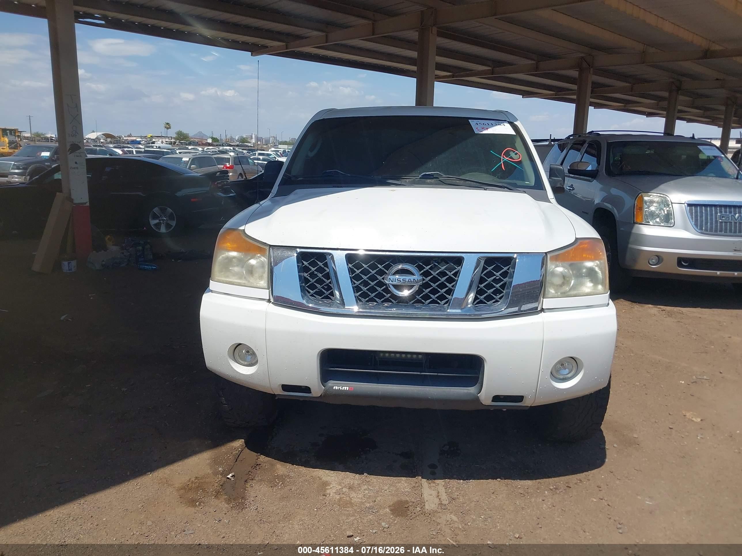 2009 Nissan Titan Xe White vin: 1N6AA07D49N302978