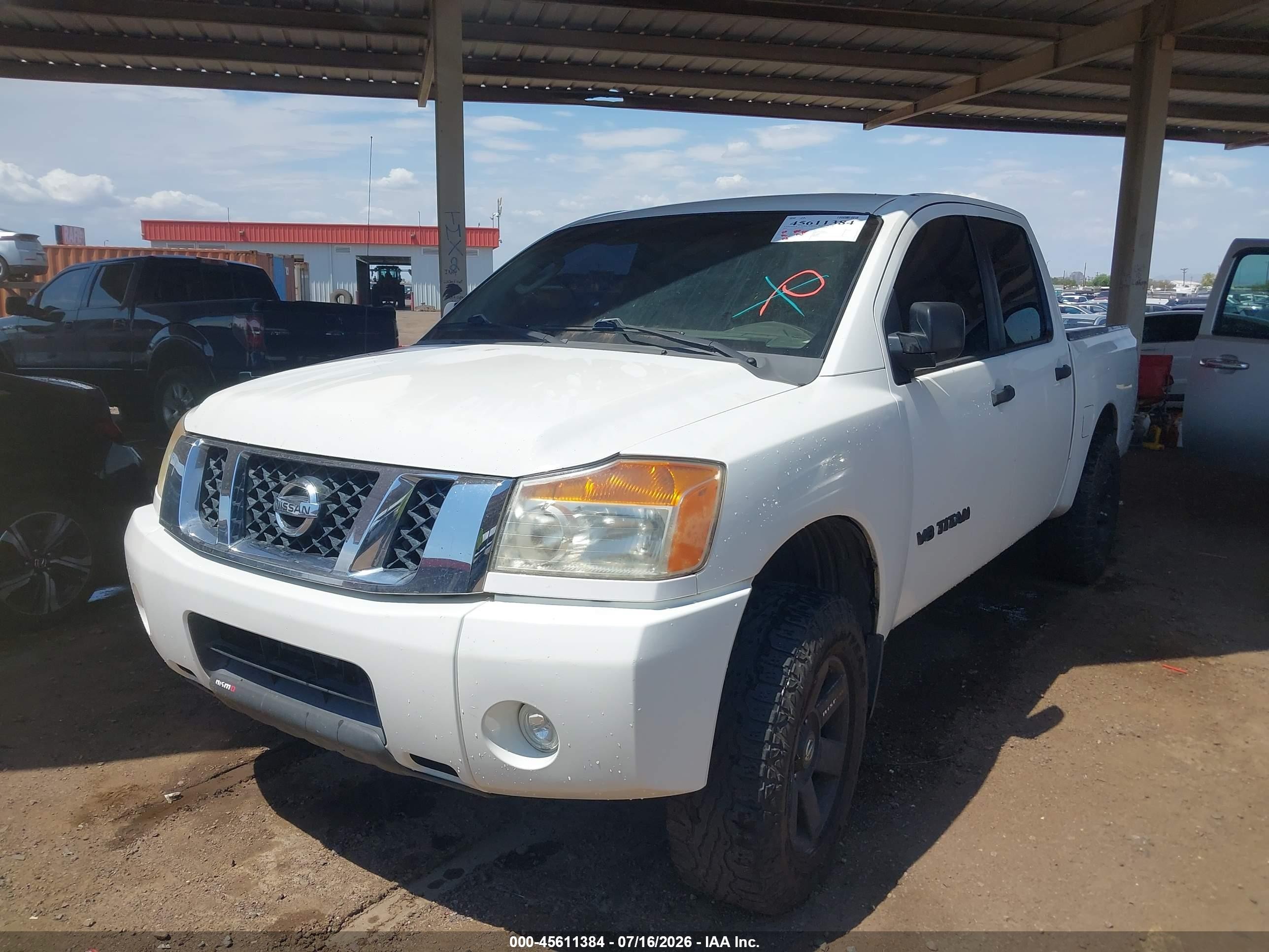 2009 Nissan Titan Xe White vin: 1N6AA07D49N302978