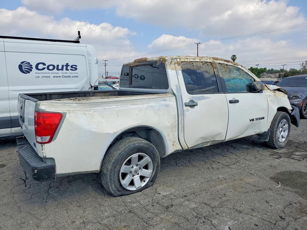 2008 Nissan Titan Xe White vin: 1N6AA07D68N352599
