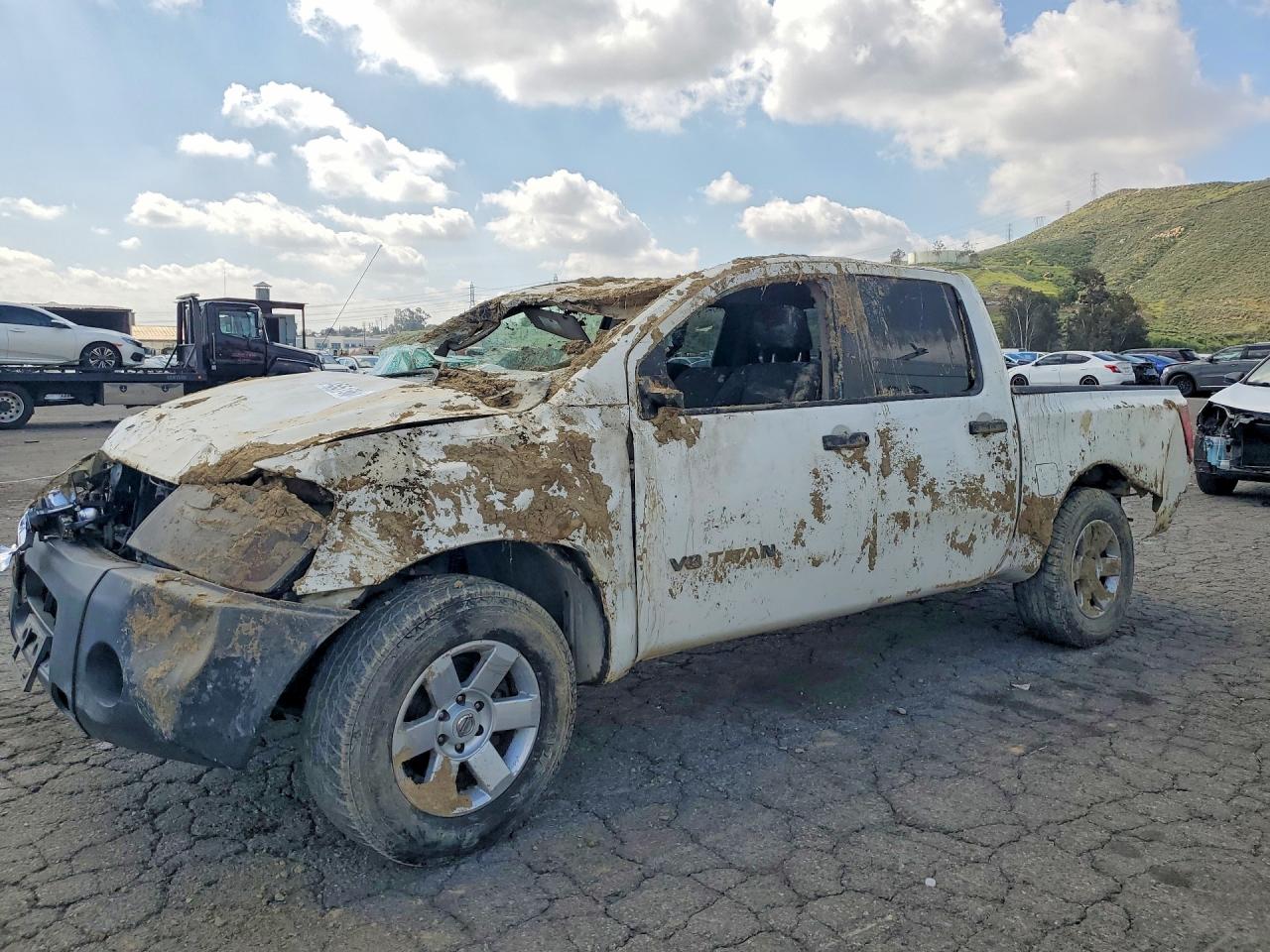 2008 Nissan Titan Xe White vin: 1N6AA07D68N352599