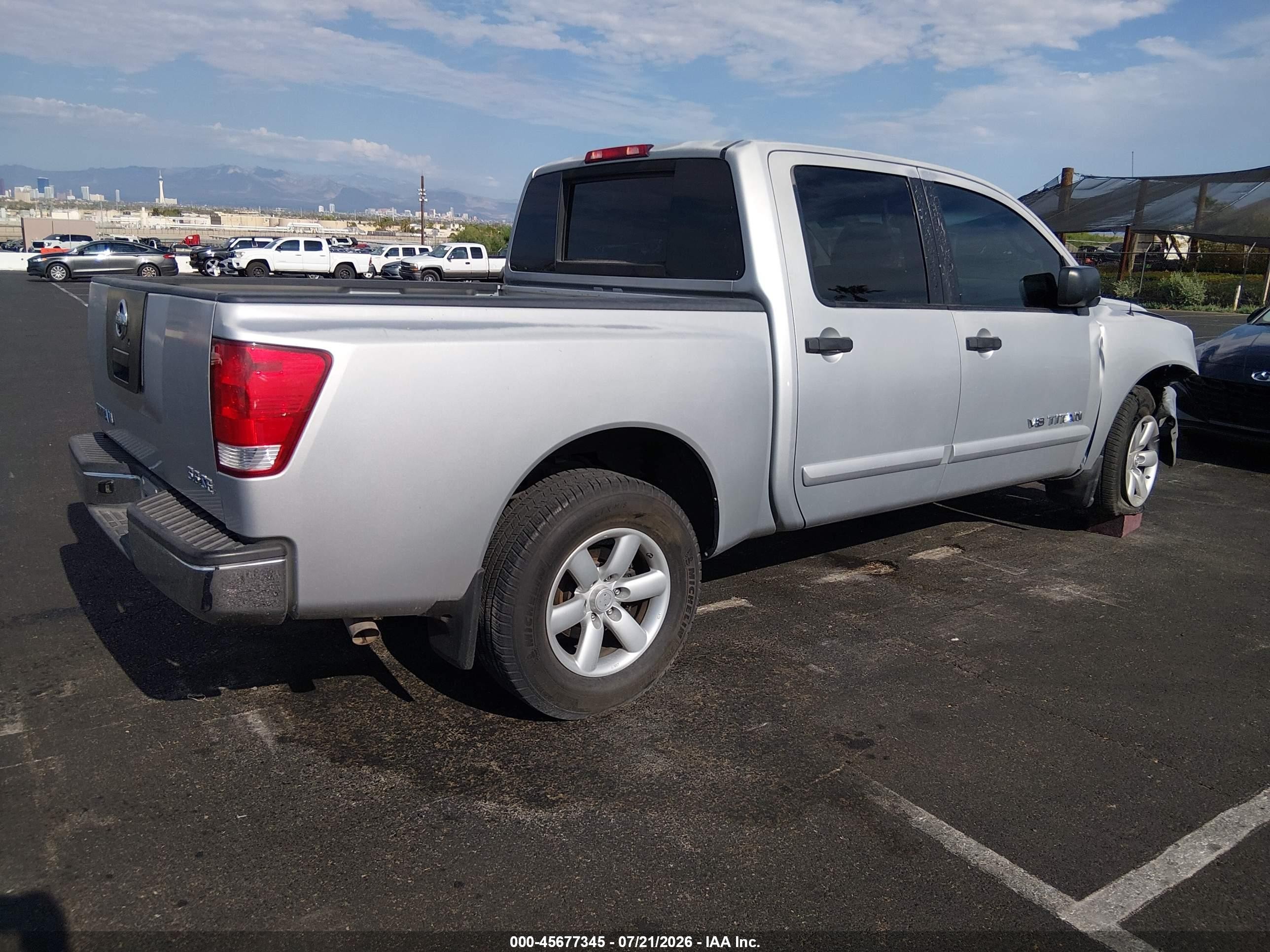 2008 Nissan Titan Se/xe Silver vin: 1N6AA07D78N352269