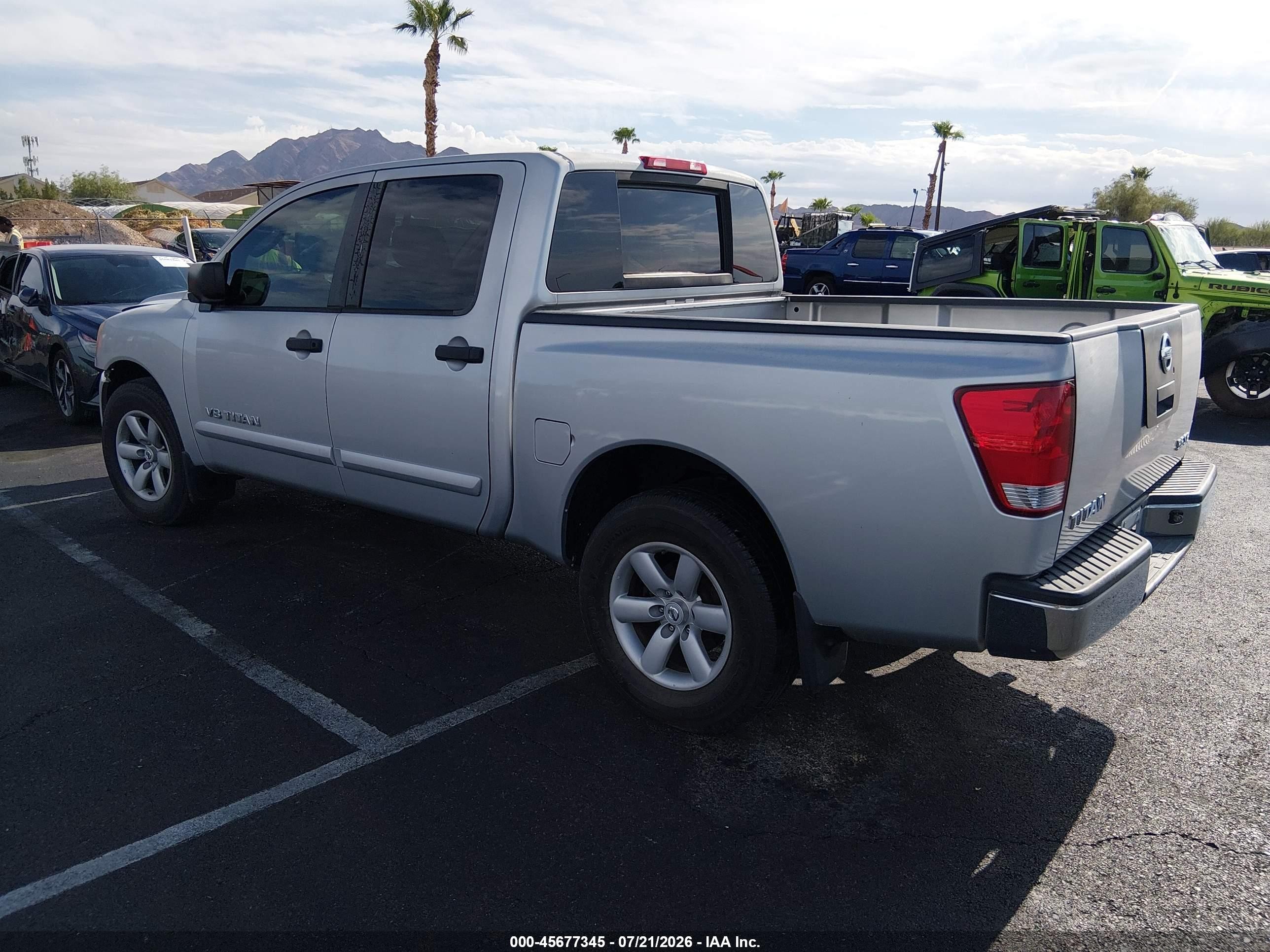 2008 Nissan Titan Se/xe Silver vin: 1N6AA07D78N352269