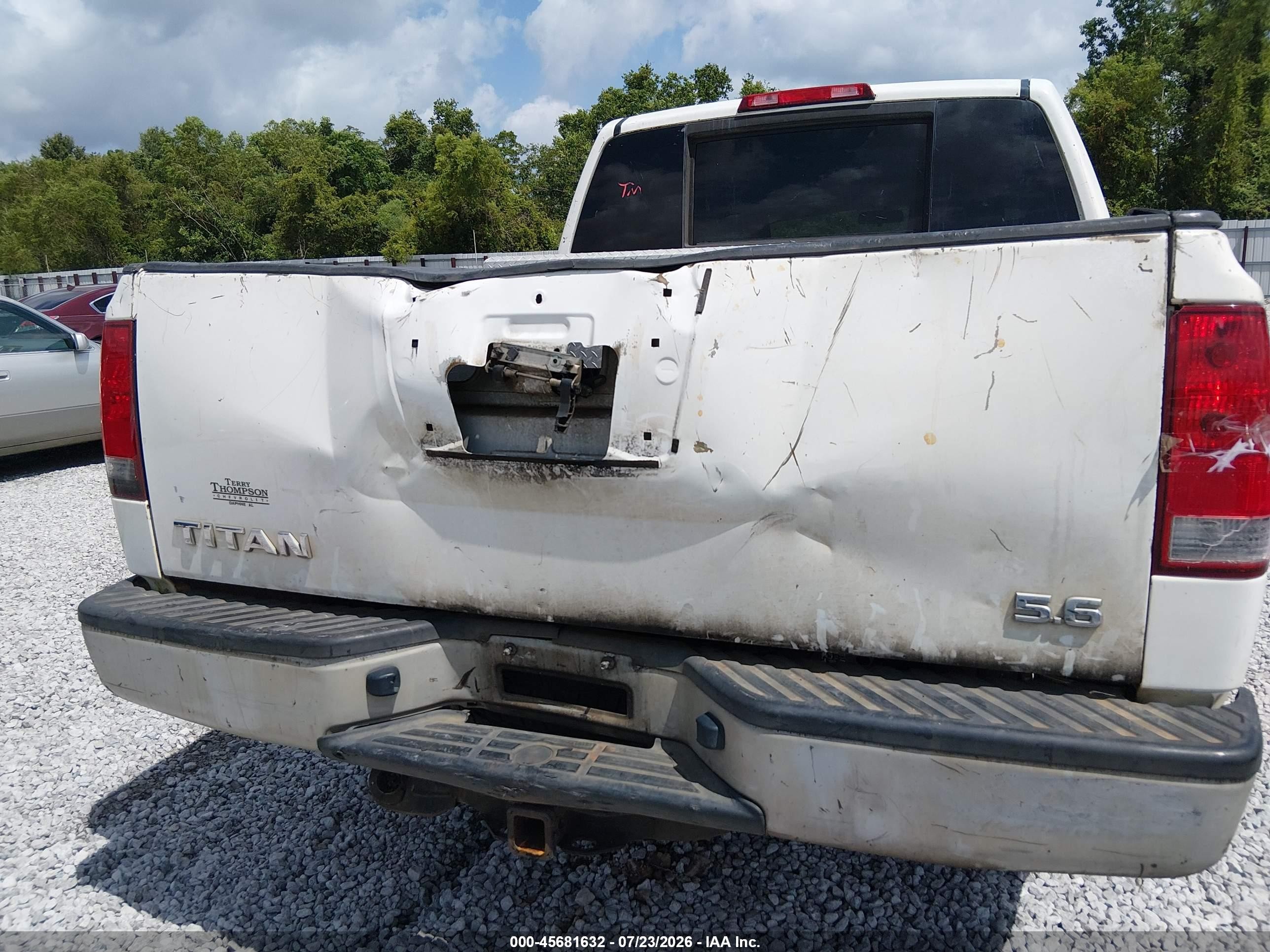 2008 Nissan Titan Xe White vin: 1N6AA07D88N325727