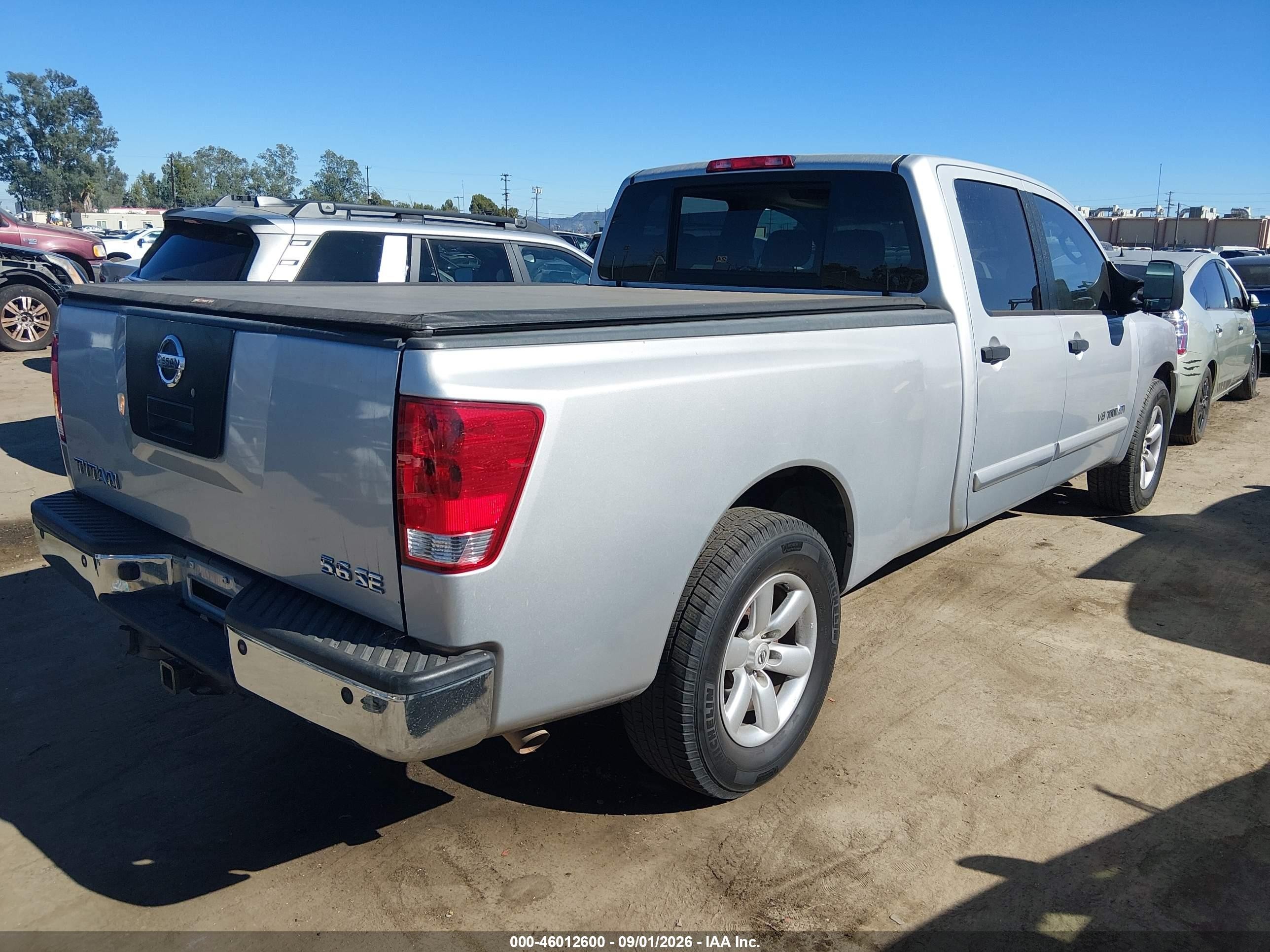 2008 Nissan Titan Xe Gray vin: 1N6AA07G78N324899