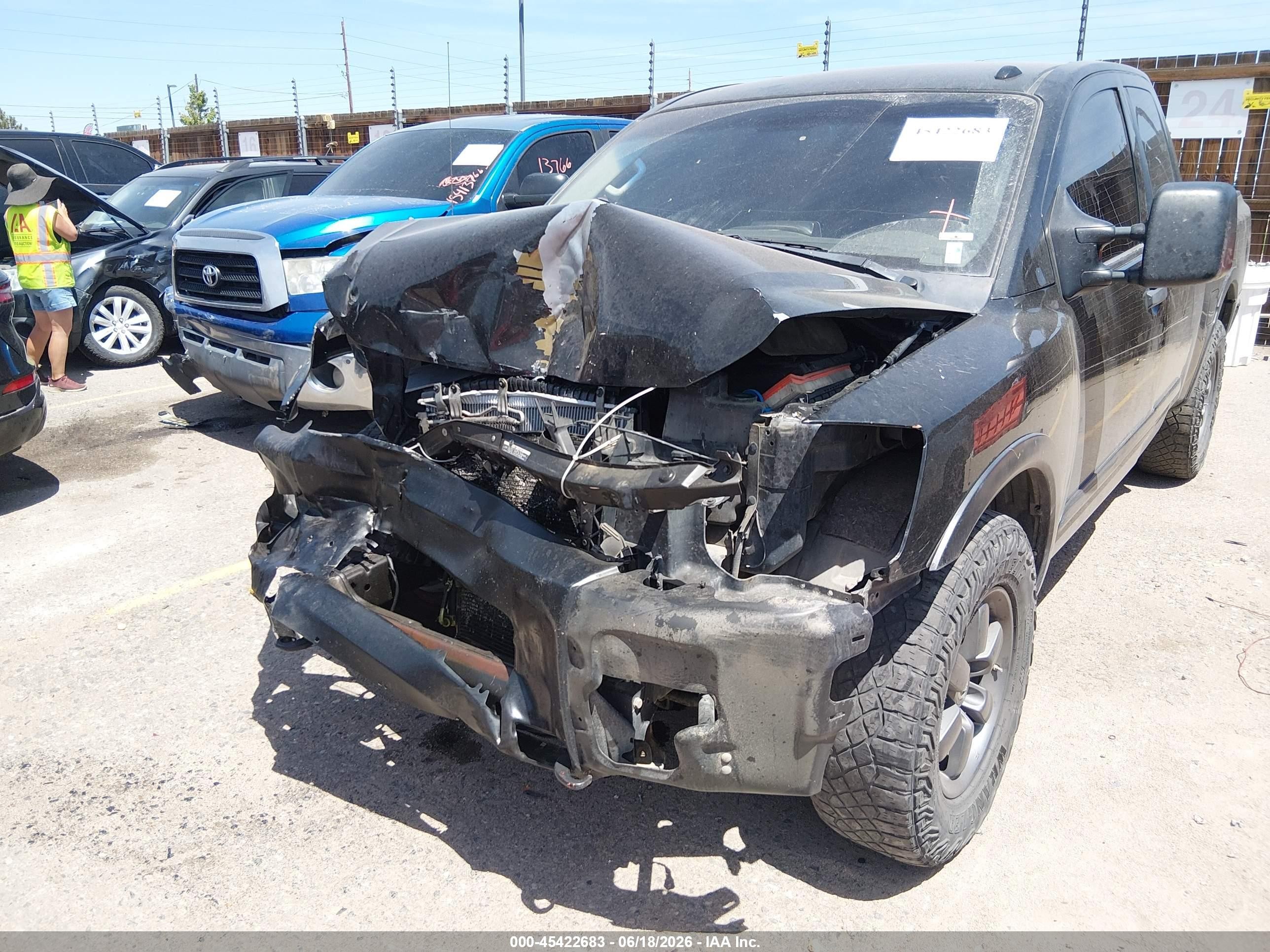 2015 Nissan Titan Pro-4x/s/sv Black vin: 1N6AA0CC1FN502466