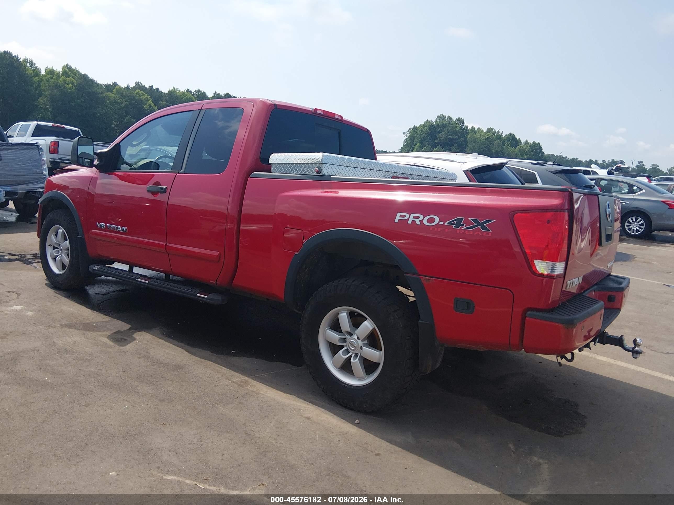 2011 Nissan Titan Pro-4x Red vin: 1N6AA0CC4BN320397