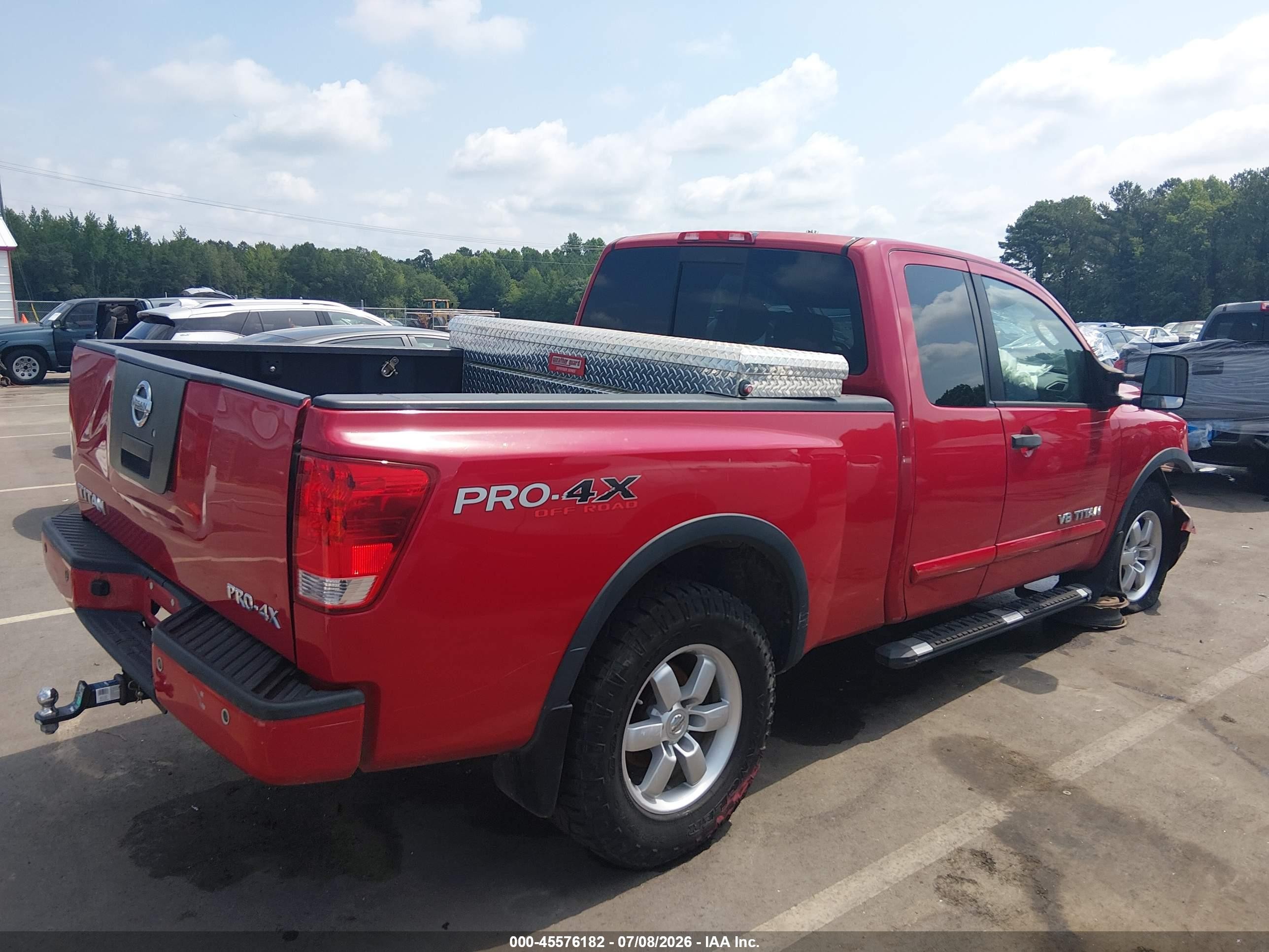 2011 Nissan Titan Pro-4x Red vin: 1N6AA0CC4BN320397