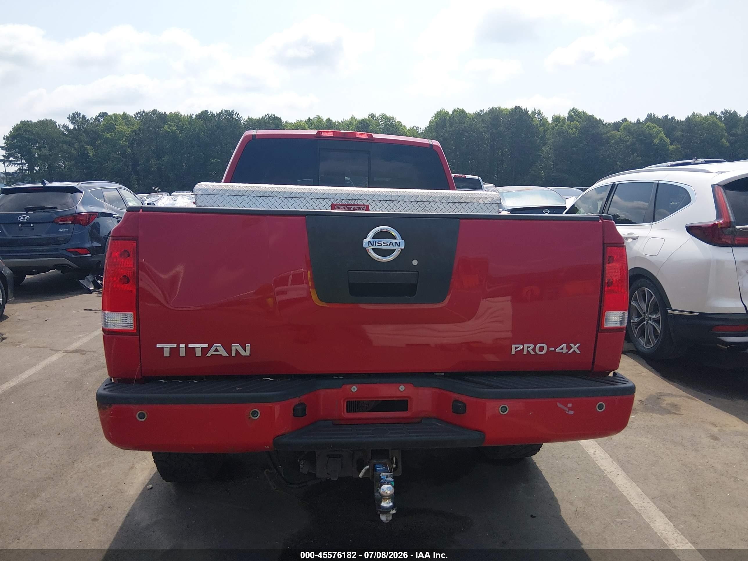 2011 Nissan Titan Pro-4x Red vin: 1N6AA0CC4BN320397