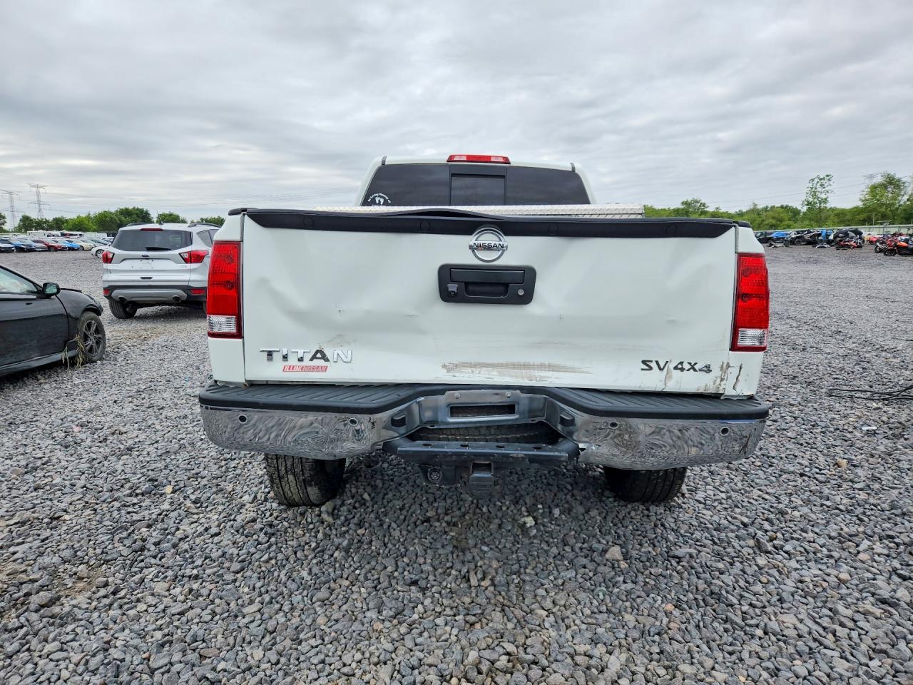 2015 Nissan Titan Sv White vin: 1N6AA0CC8FN503503