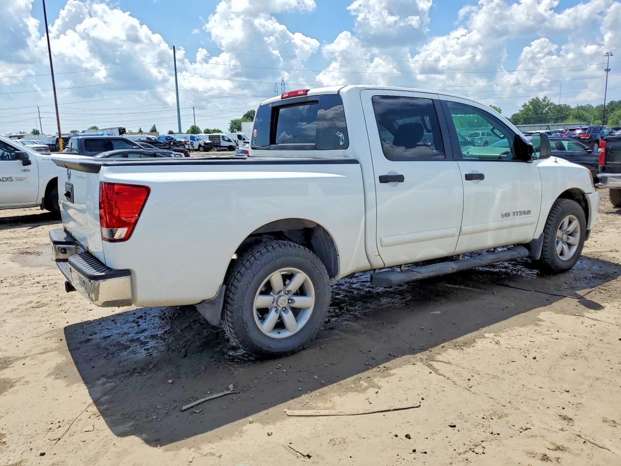 2013 Nissan Titan Sv White vin: 1N6AA0EC2DN306921