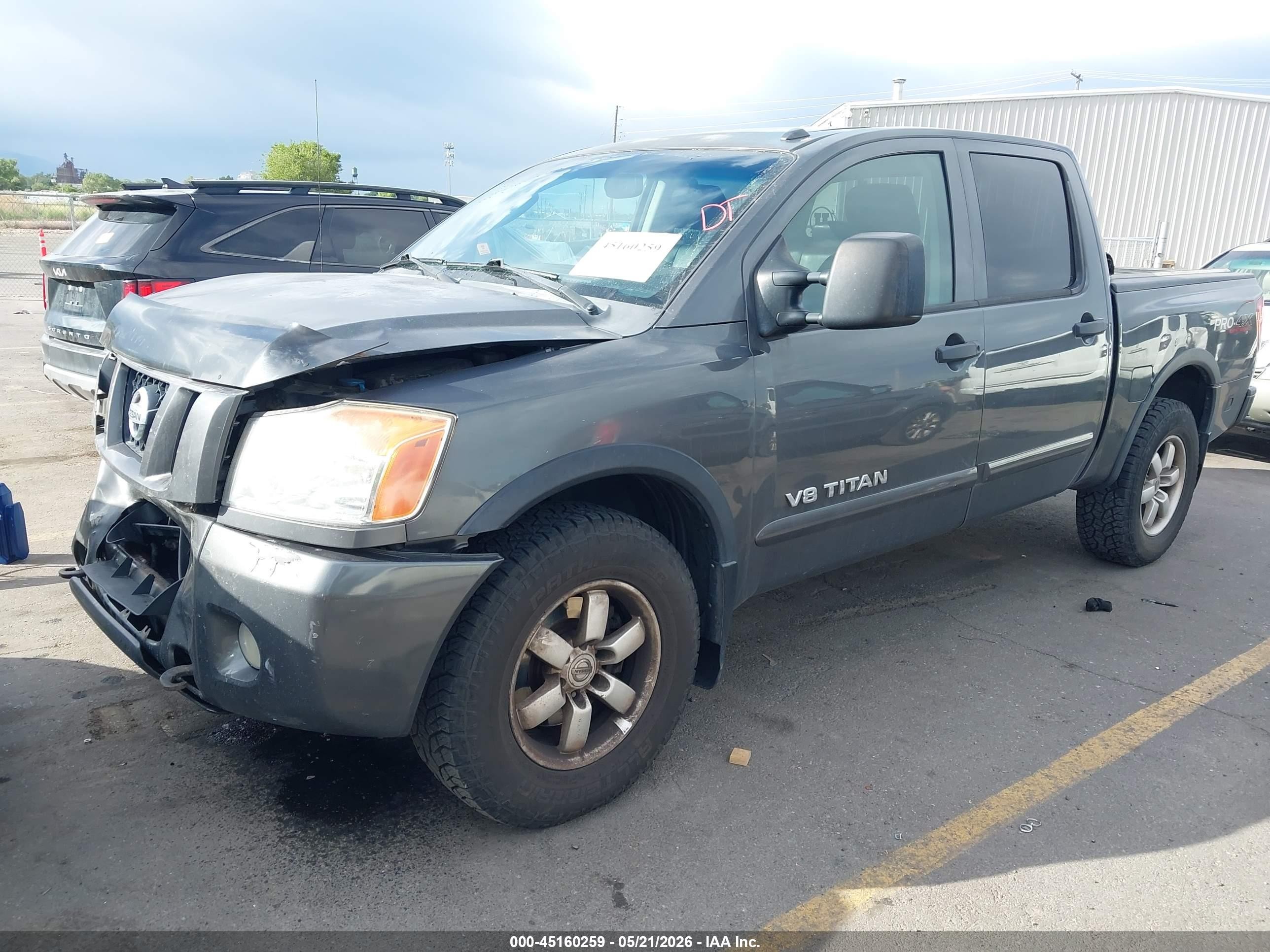 2011 Nissan Titan Pro-4x Gray vin: 1N6AA0EC3BN305452