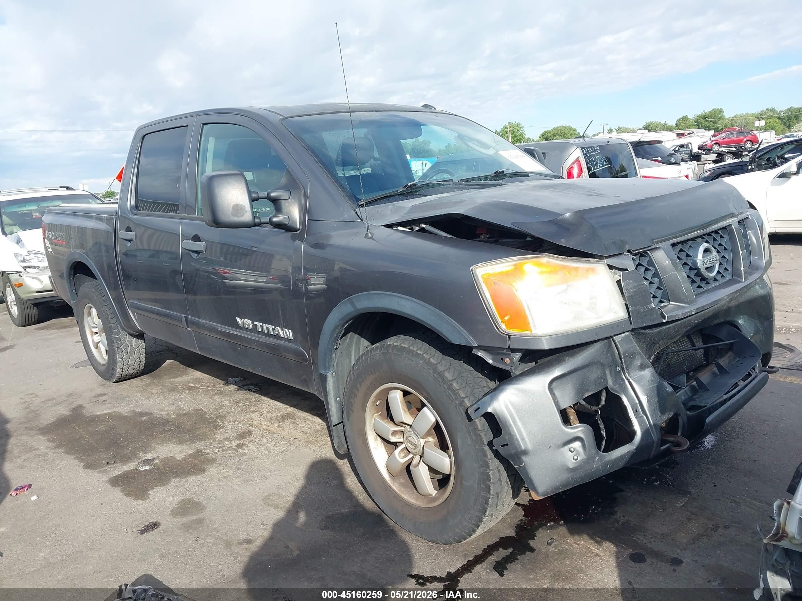 2011 Nissan Titan Pro-4x Gray vin: 1N6AA0EC3BN305452