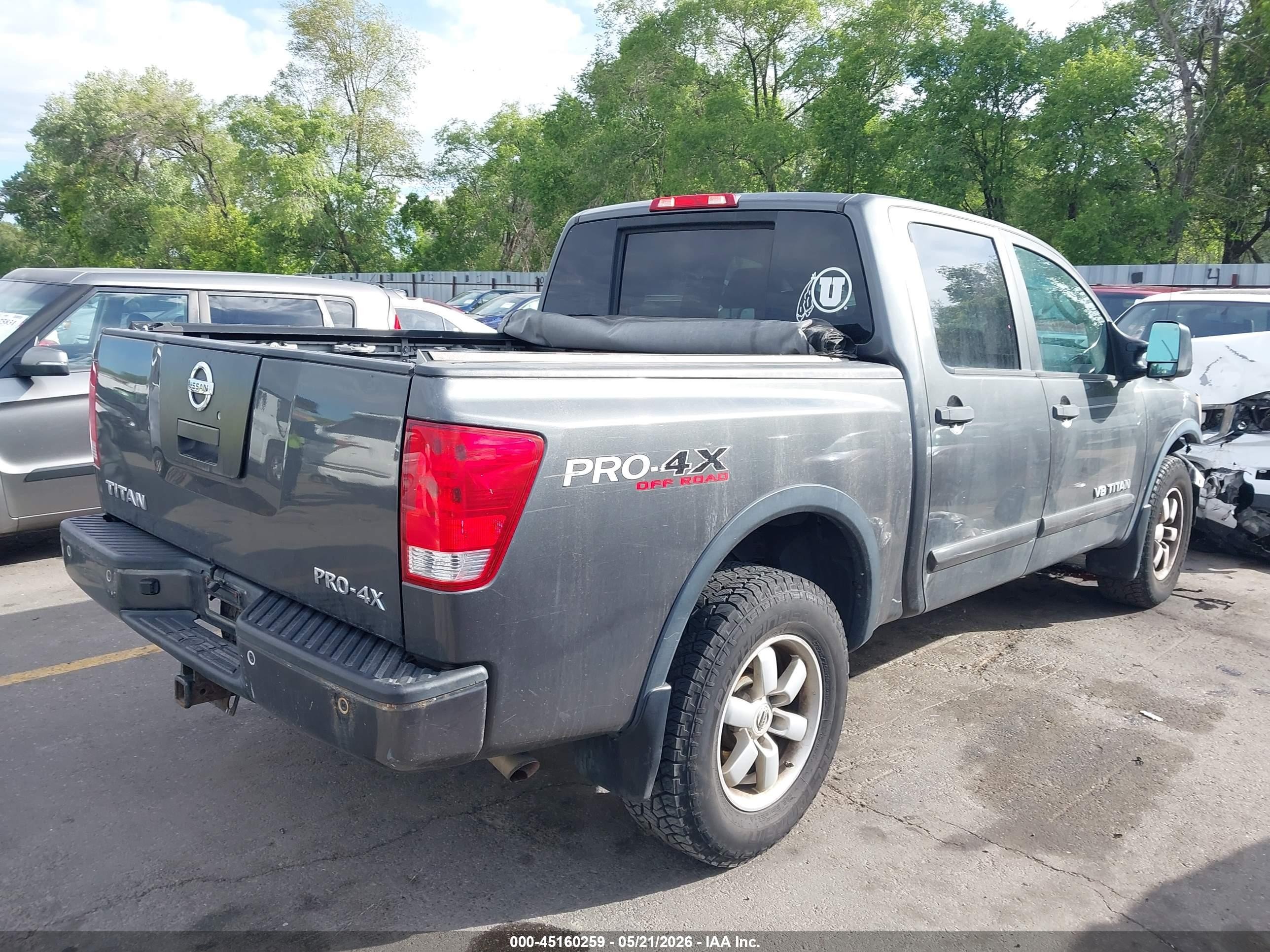2011 Nissan Titan Pro-4x Gray vin: 1N6AA0EC3BN305452