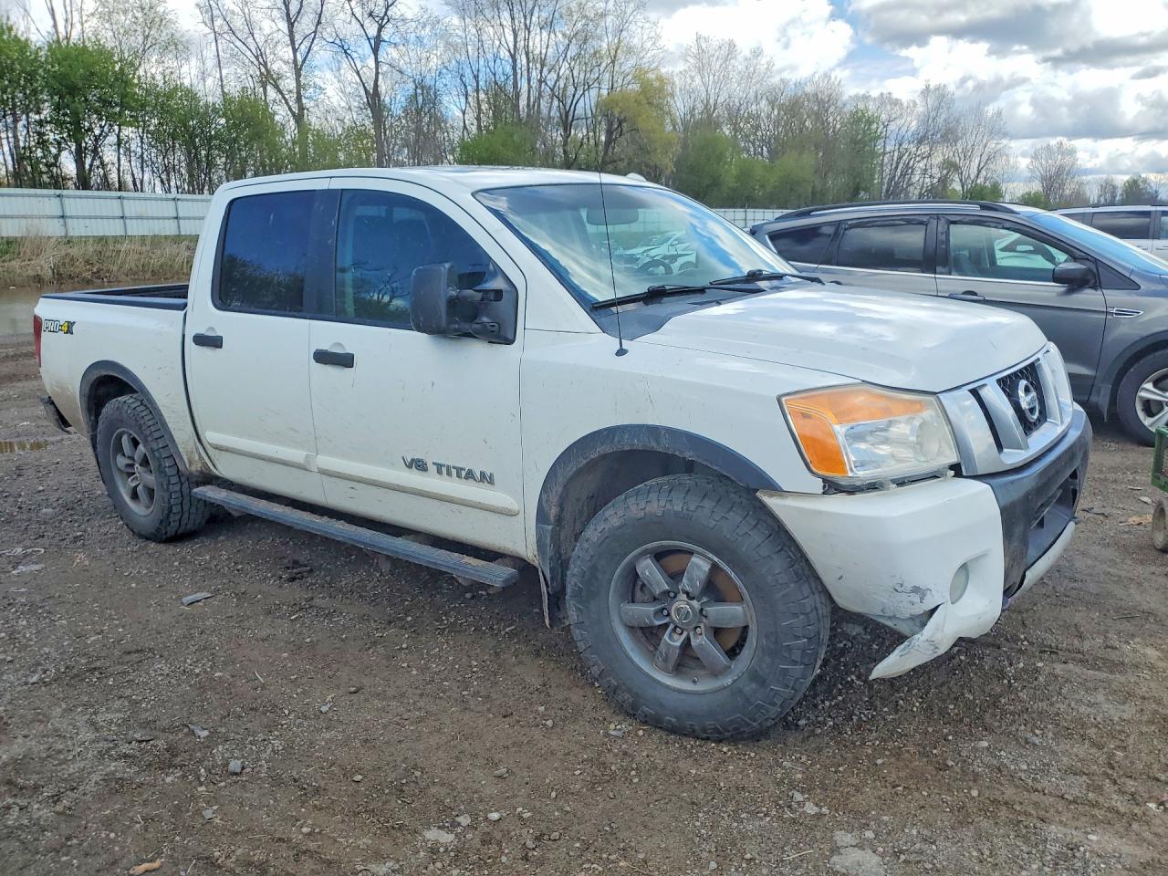 2013 Nissan Titan Sv White vin: 1N6AA0EC3DN307303