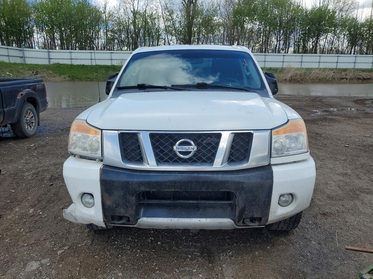 2013 Nissan Titan Sv White vin: 1N6AA0EC3DN307303