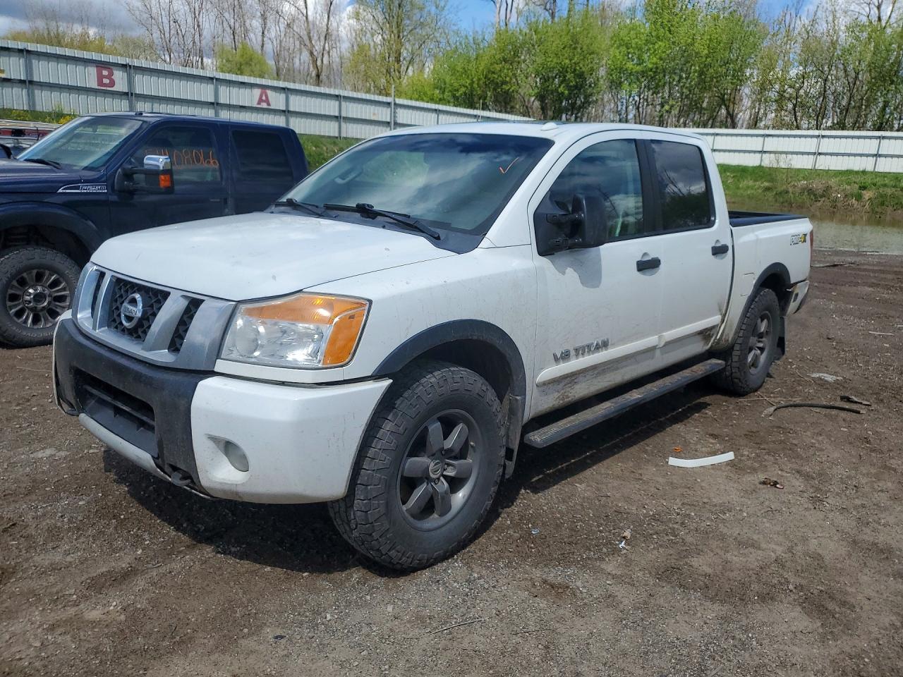2013 Nissan Titan Sv White vin: 1N6AA0EC3DN307303