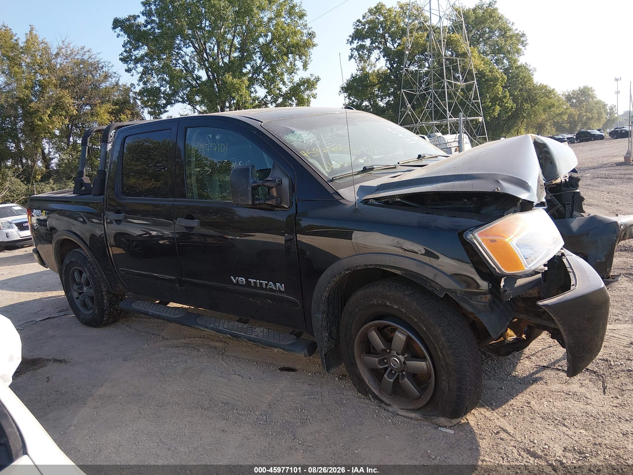 2013 Nissan Titan Pro-4x/s/sl/sv Black vin: 1N6AA0EC4DN302479