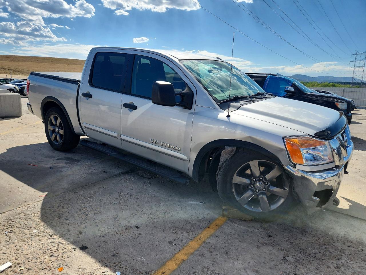 2015 Nissan Titan Sv Silver vin: 1N6AA0EC4FN504127