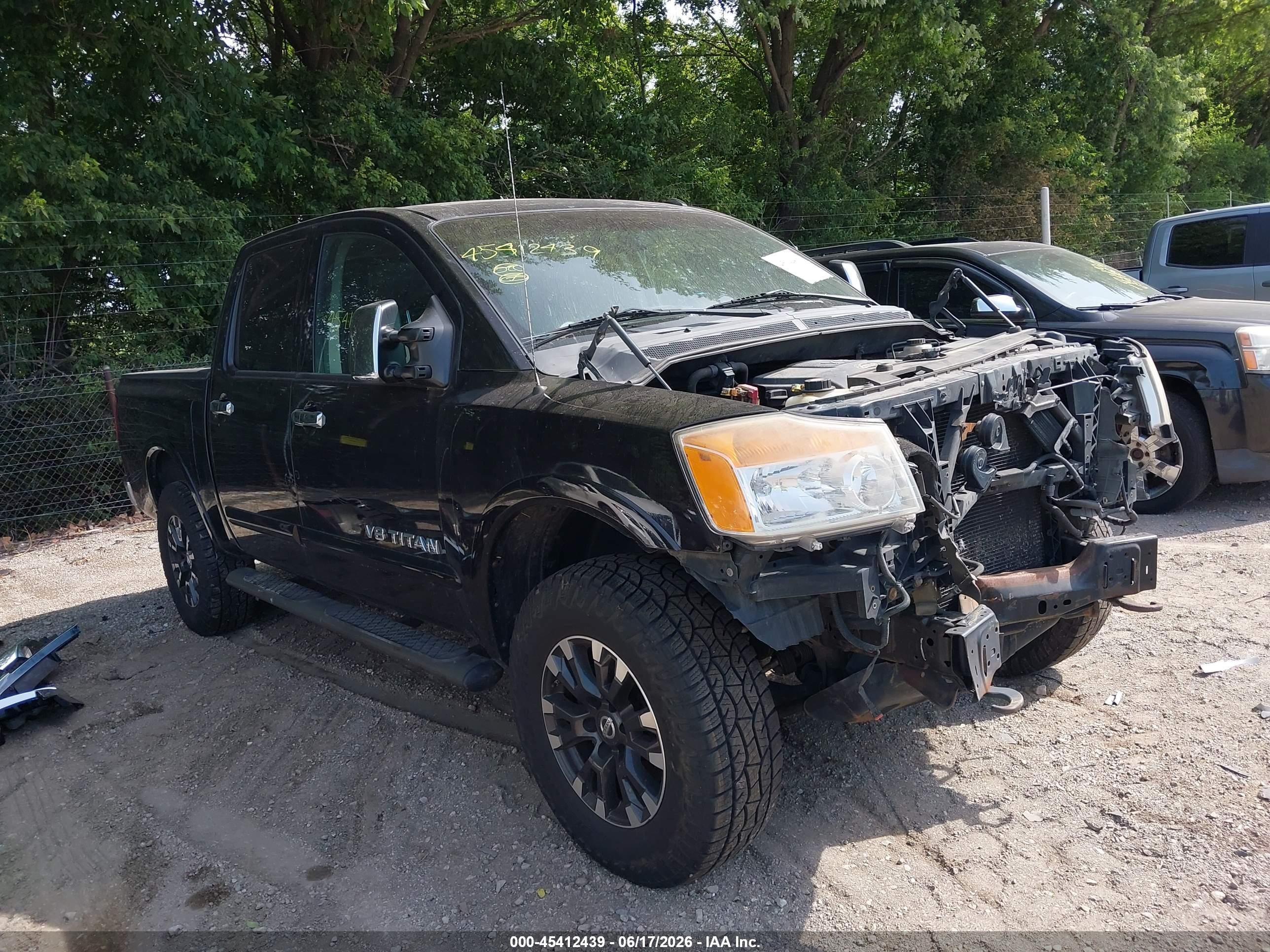 2011 Nissan Titan Sl Black vin: 1N6AA0EC5BN324682