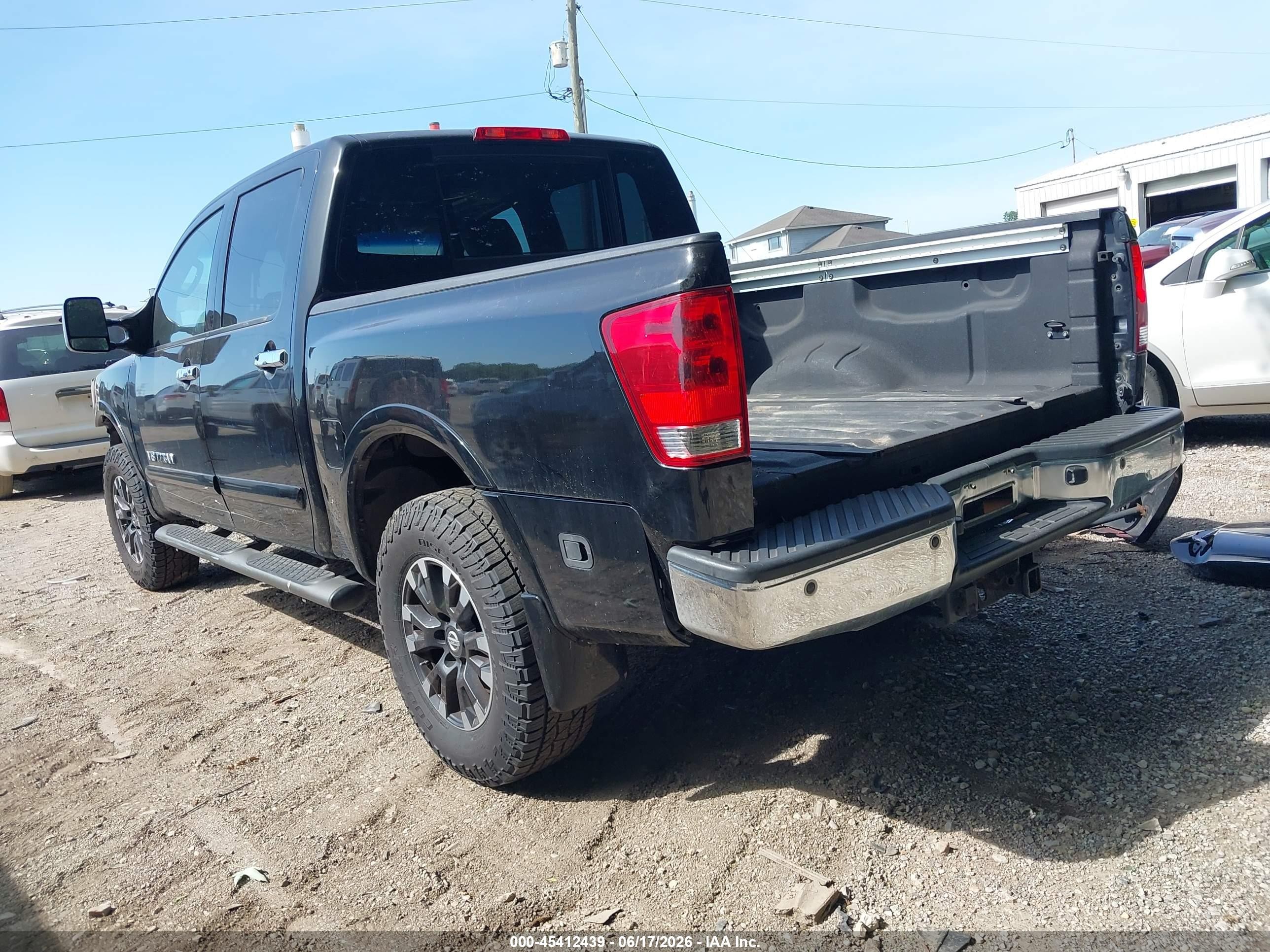 2011 Nissan Titan Sl Black vin: 1N6AA0EC5BN324682