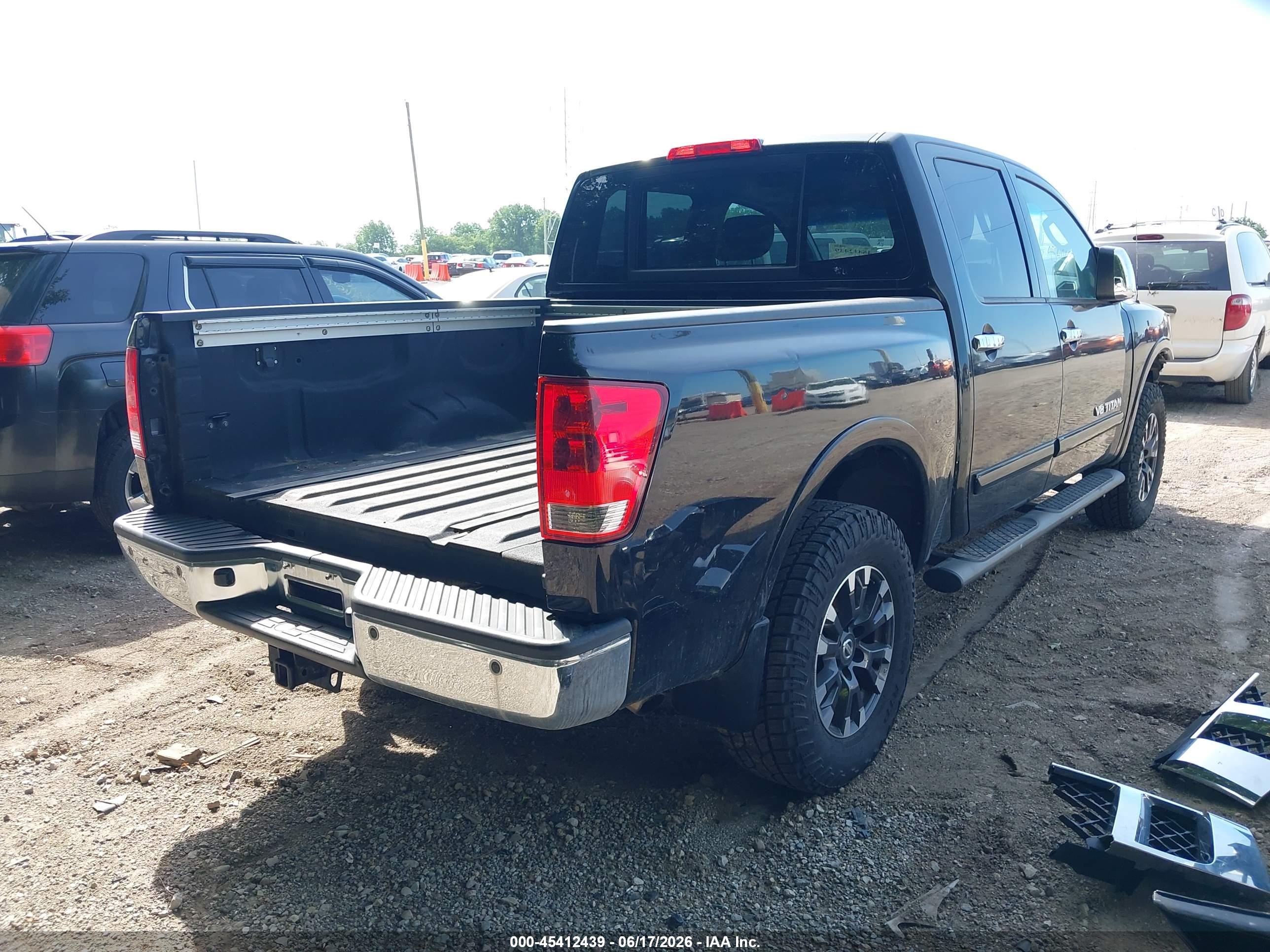 2011 Nissan Titan Sl Black vin: 1N6AA0EC5BN324682