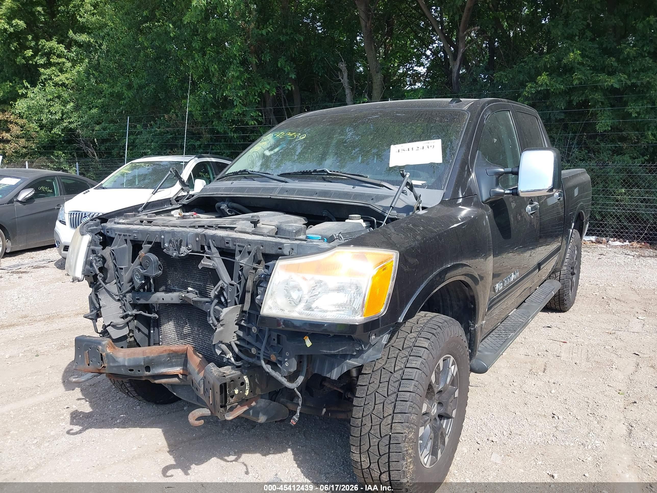 2011 Nissan Titan Sl Black vin: 1N6AA0EC5BN324682
