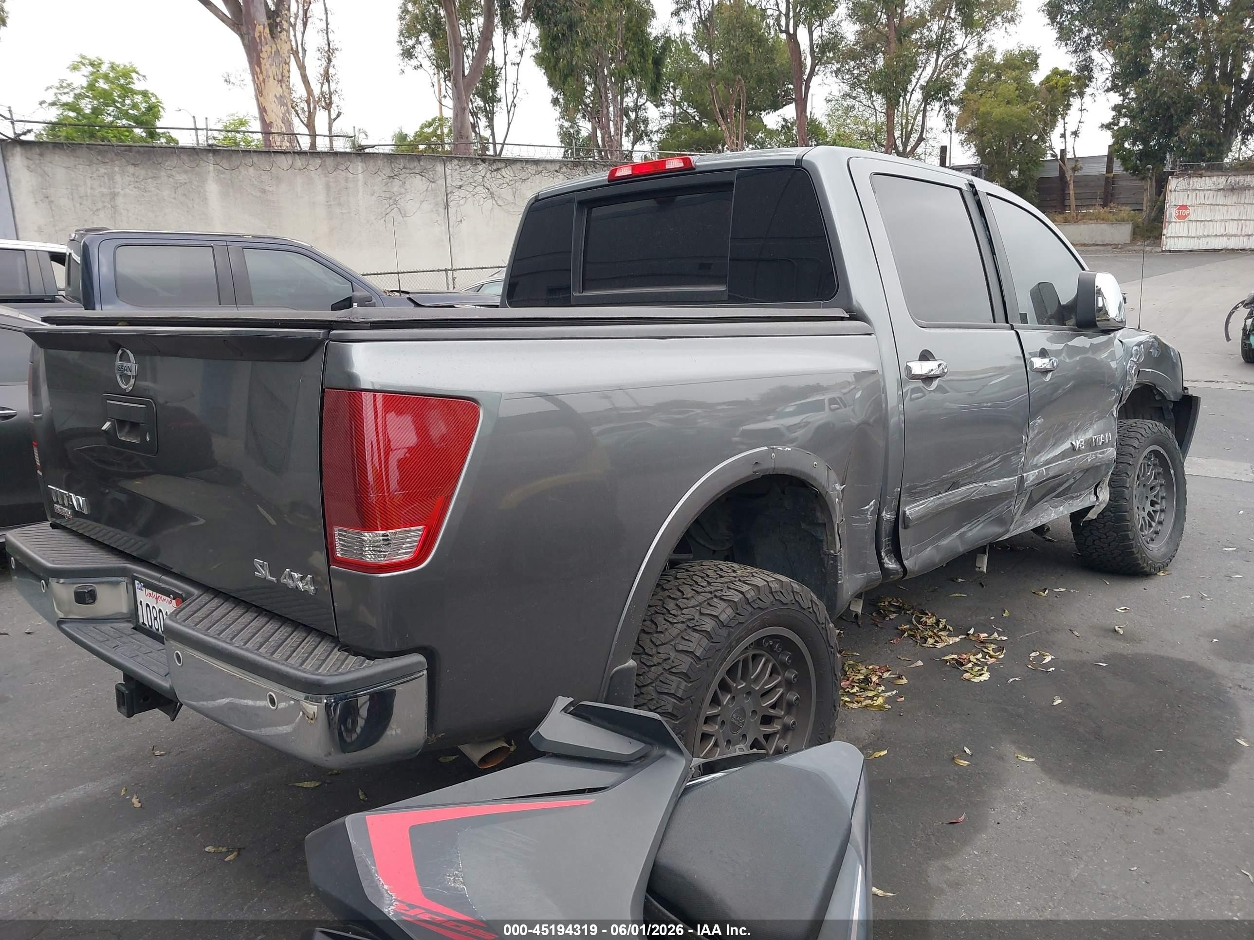 2015 Nissan Titan Sl Gray vin: 1N6AA0EC5FN512091