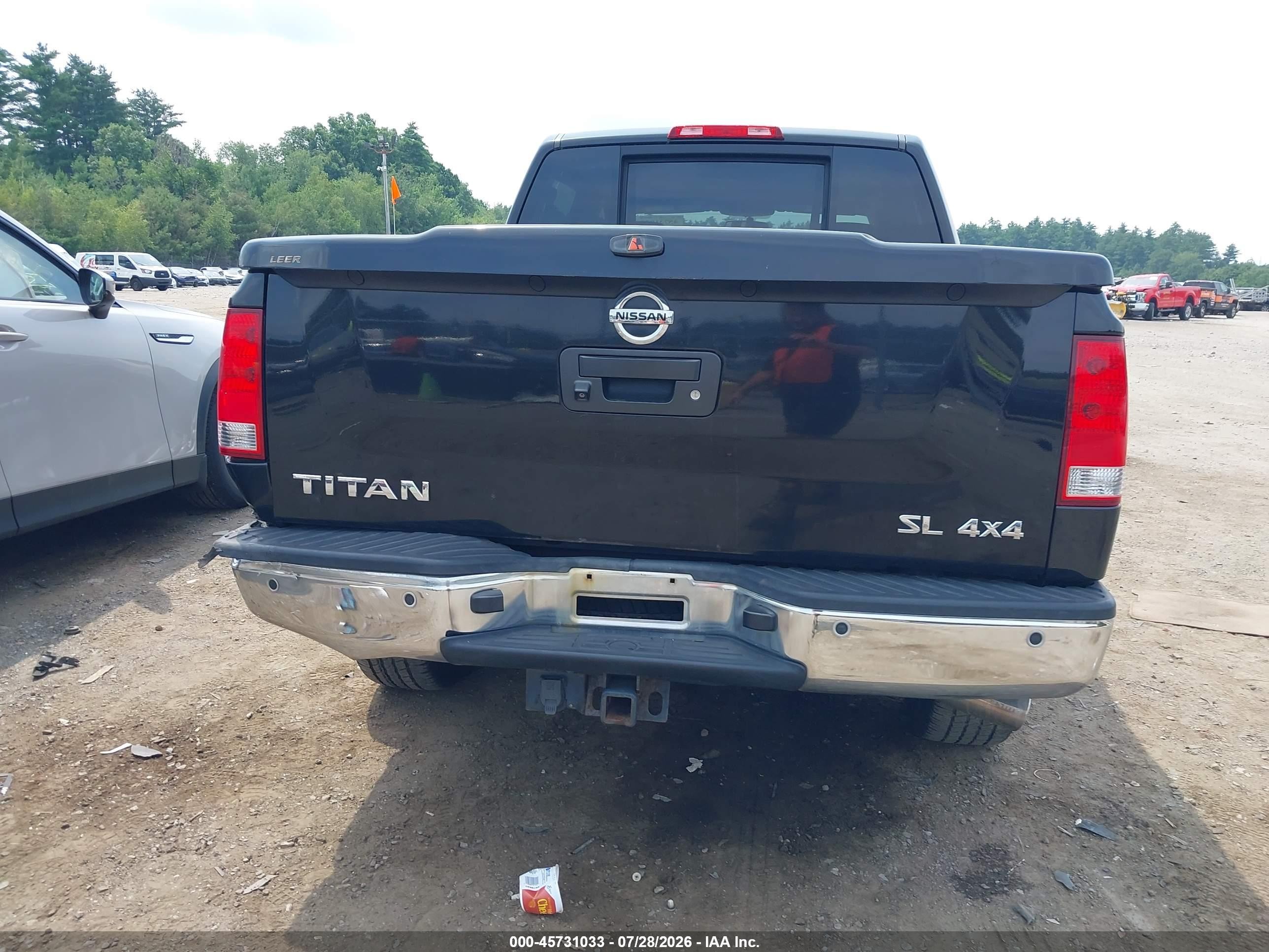2014 Nissan Titan Sl Black vin: 1N6AA0EC6EN500482