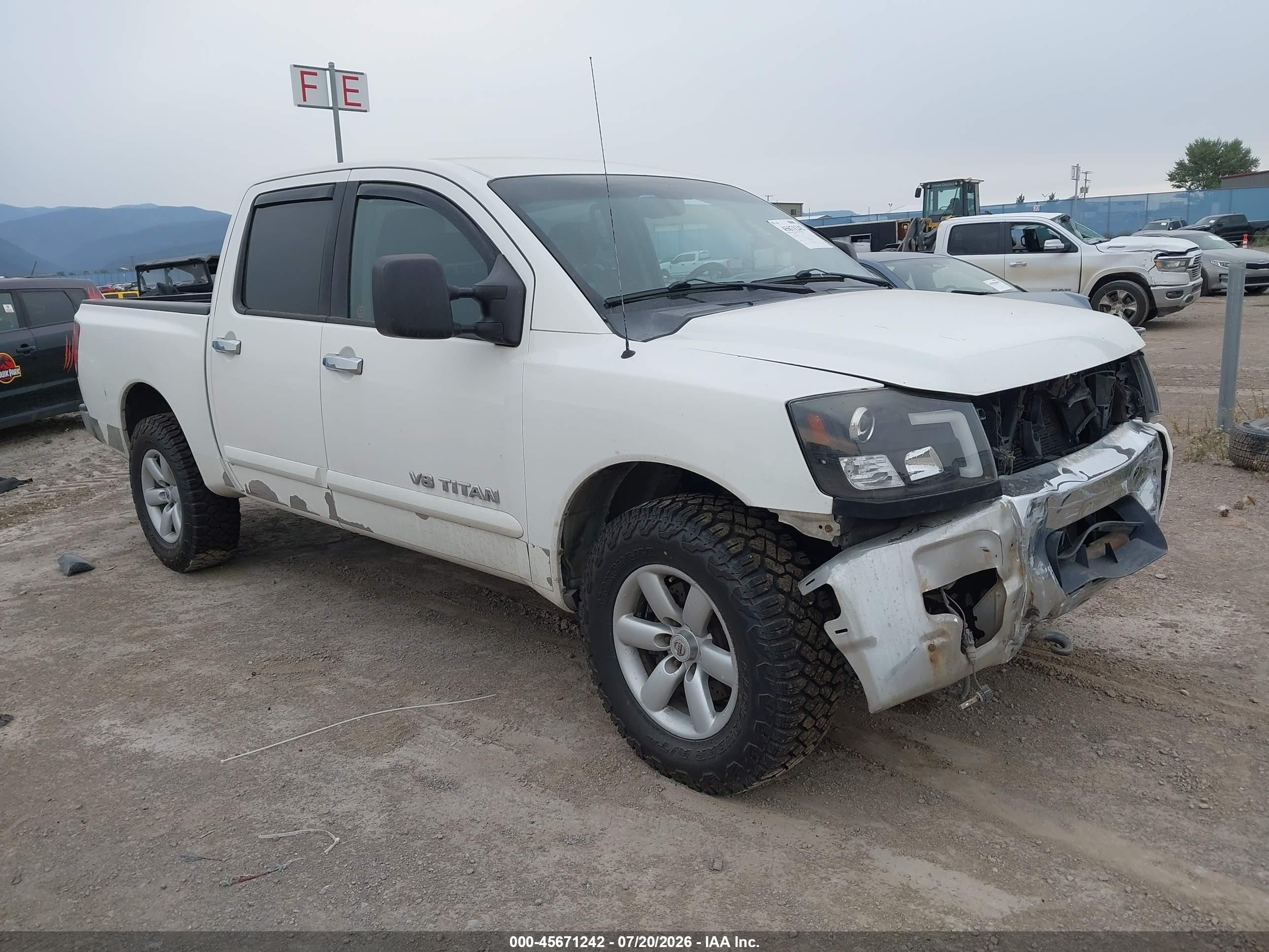 2011 Nissan Titan Sl White vin: 1N6AA0EC7BN308919