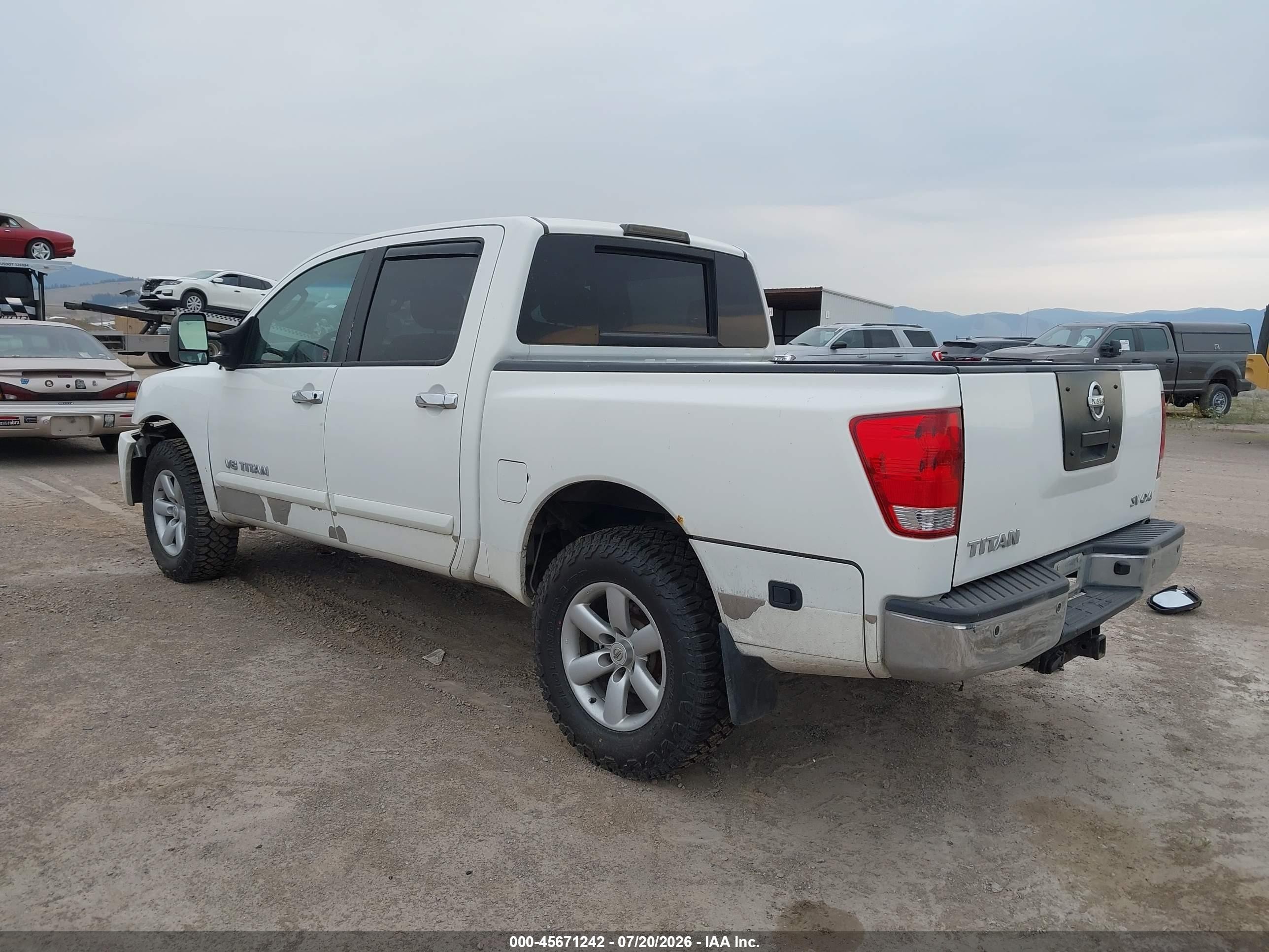 2011 Nissan Titan Sl White vin: 1N6AA0EC7BN308919