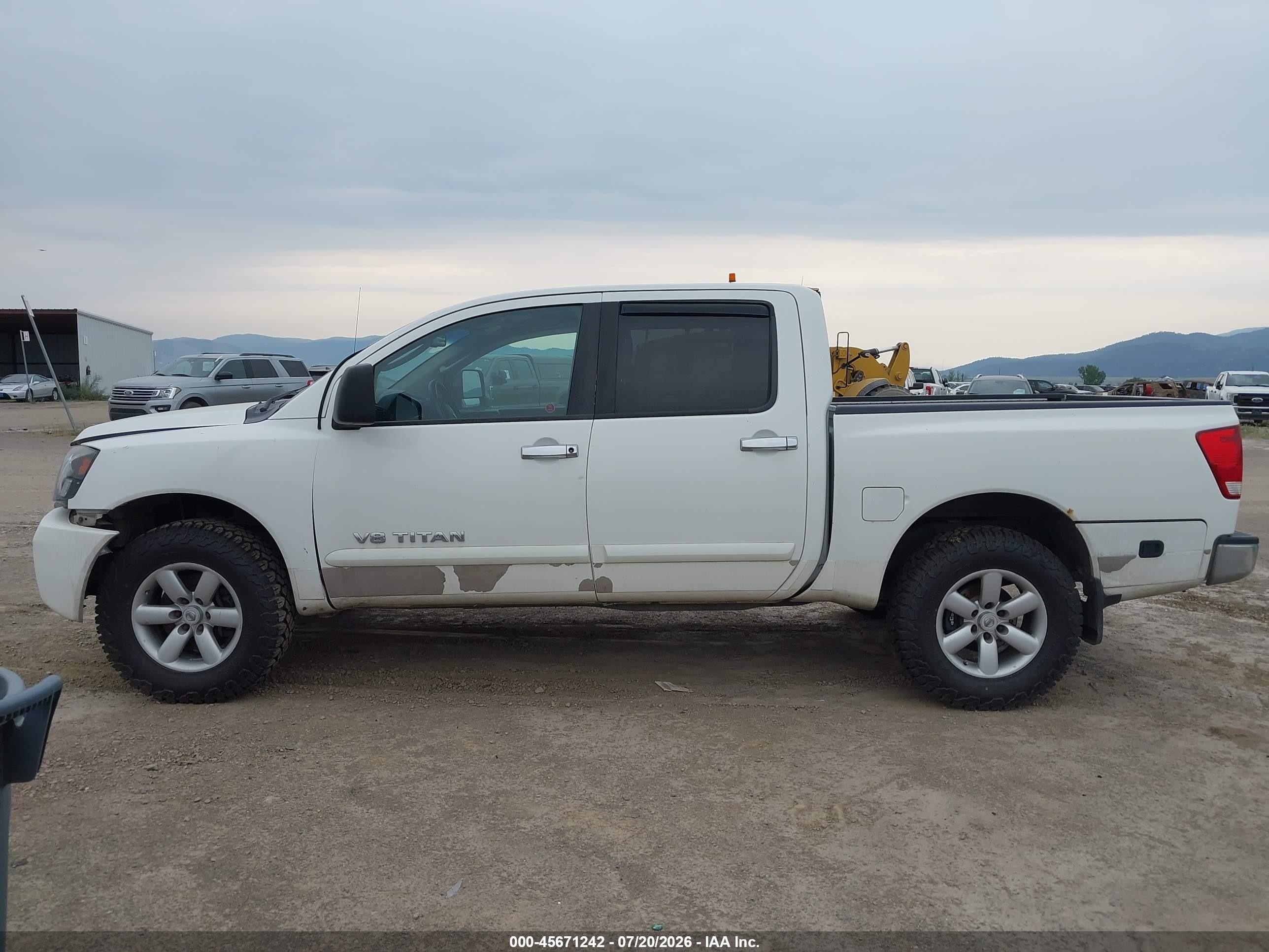 2011 Nissan Titan Sl White vin: 1N6AA0EC7BN308919