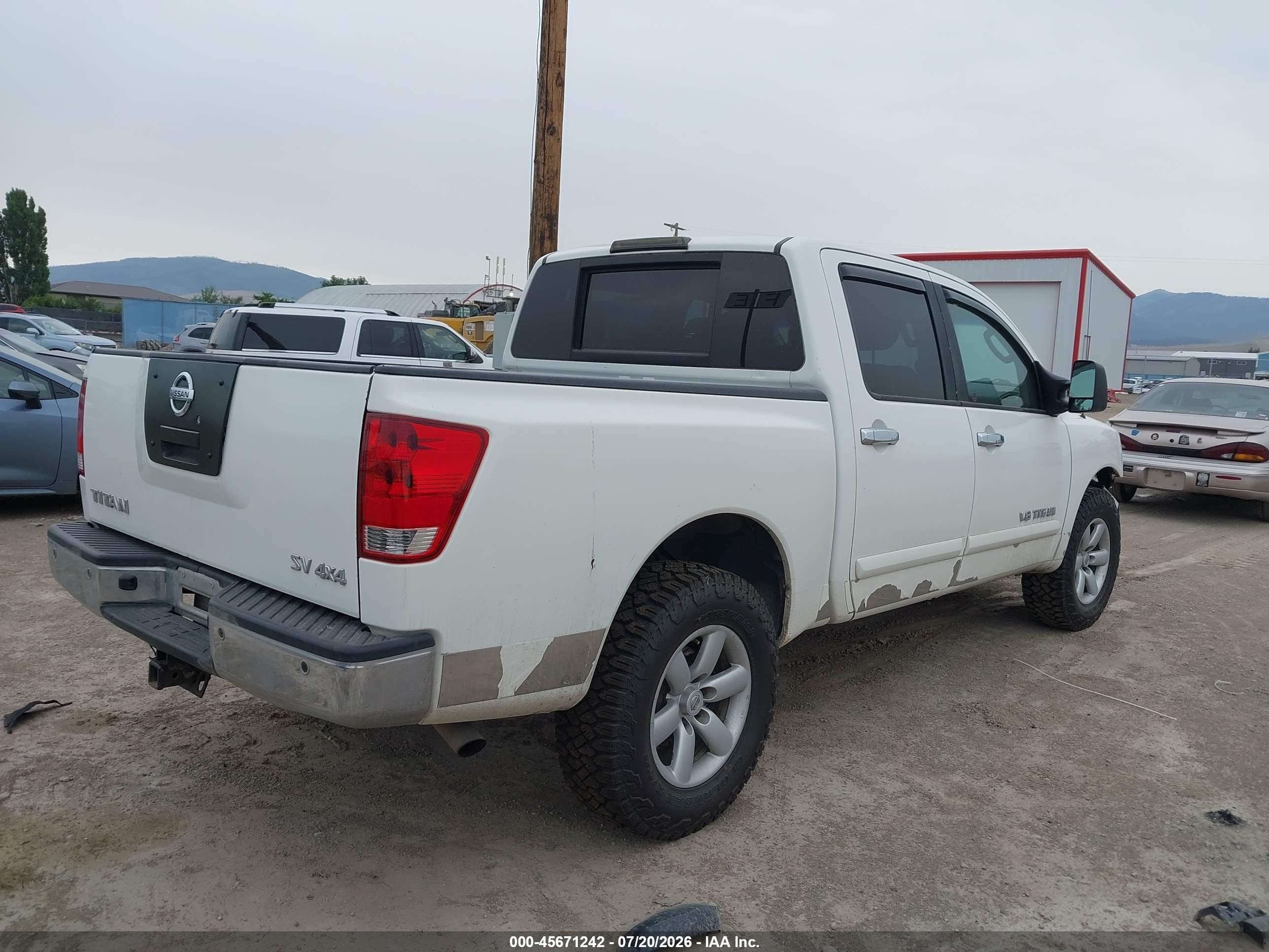 2011 Nissan Titan Sl White vin: 1N6AA0EC7BN308919