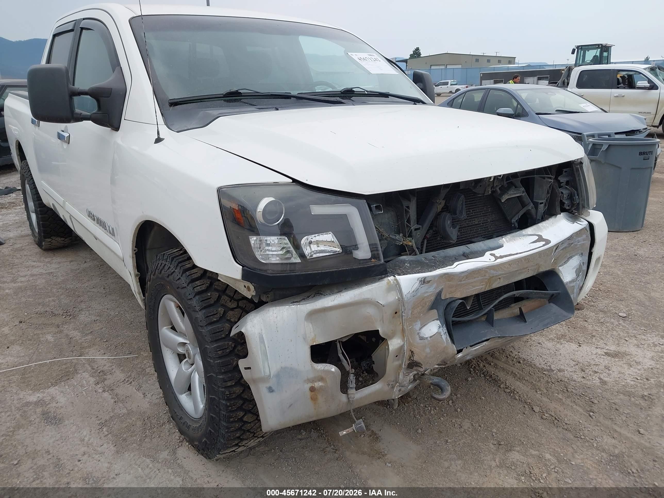 2011 Nissan Titan Sl White vin: 1N6AA0EC7BN308919
