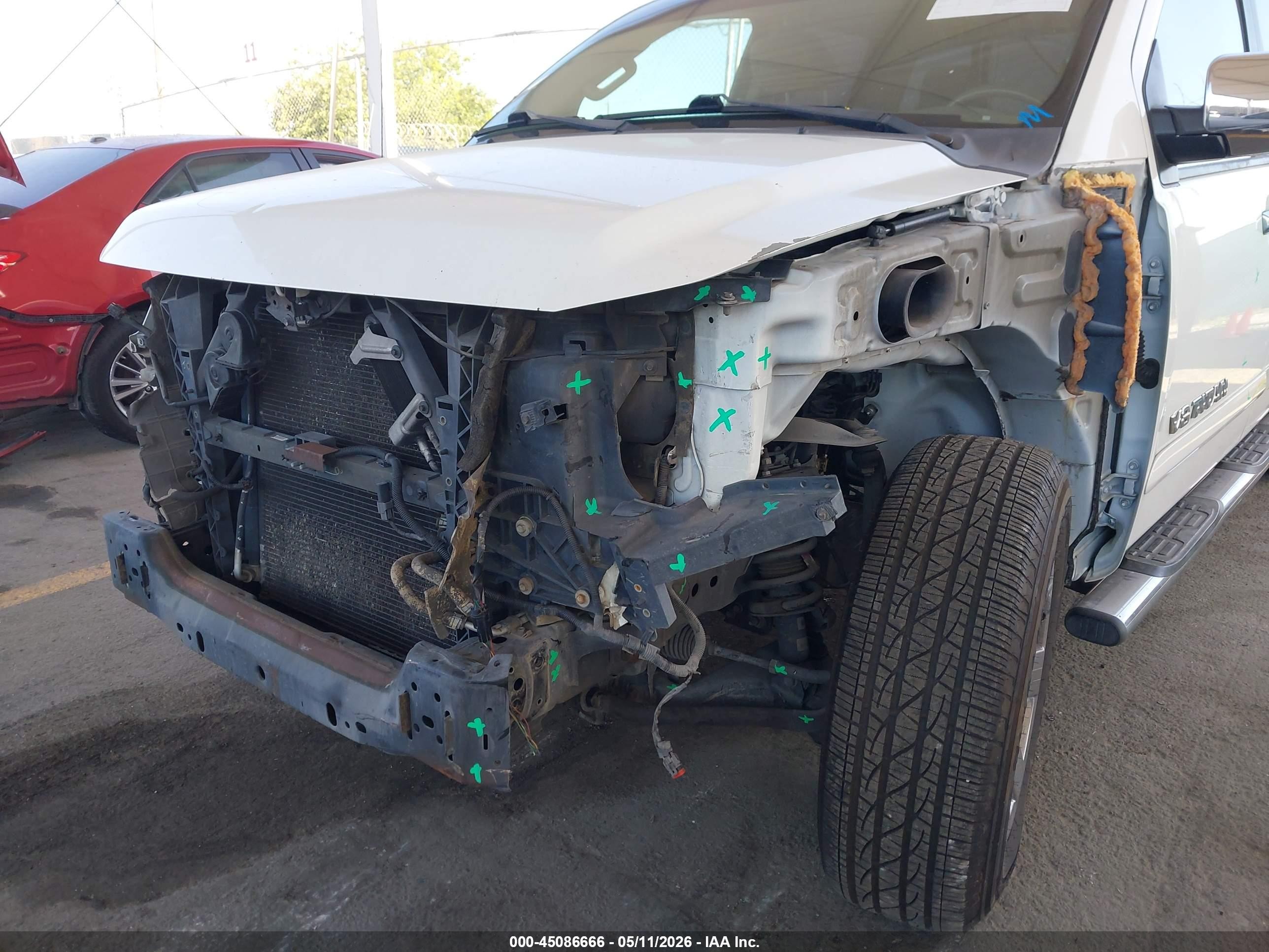 2014 Nissan Titan Sv White vin: 1N6AA0ED2EN512153